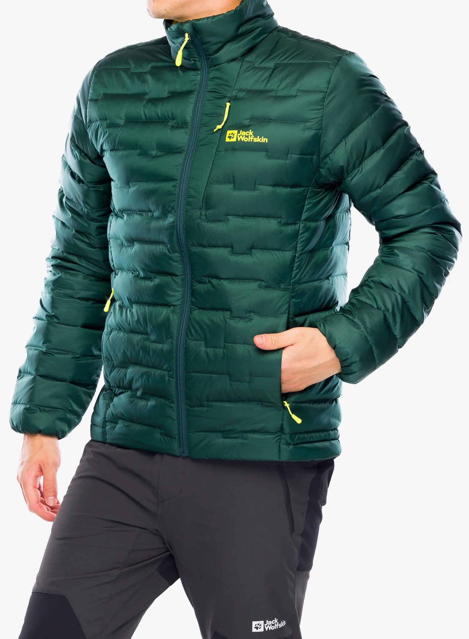 Pernata jakna Jack Wolfskin Passamani Down Jacket - black olive