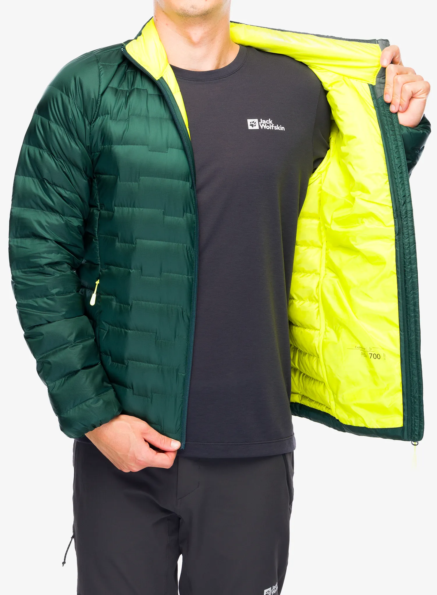 Pernata jakna Jack Wolfskin Passamani Down Jacket - black olive