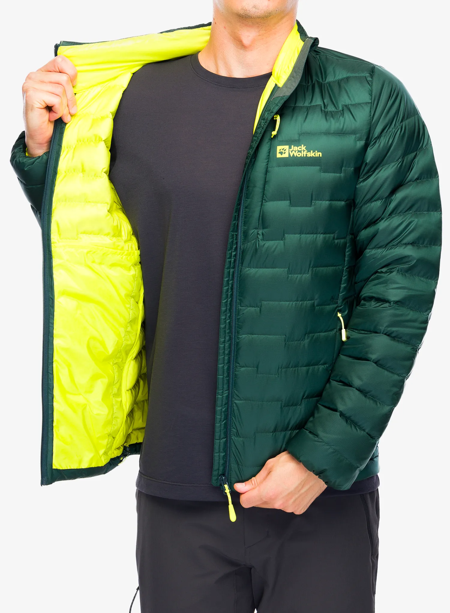 Pernata jakna Jack Wolfskin Passamani Down Jacket - black olive