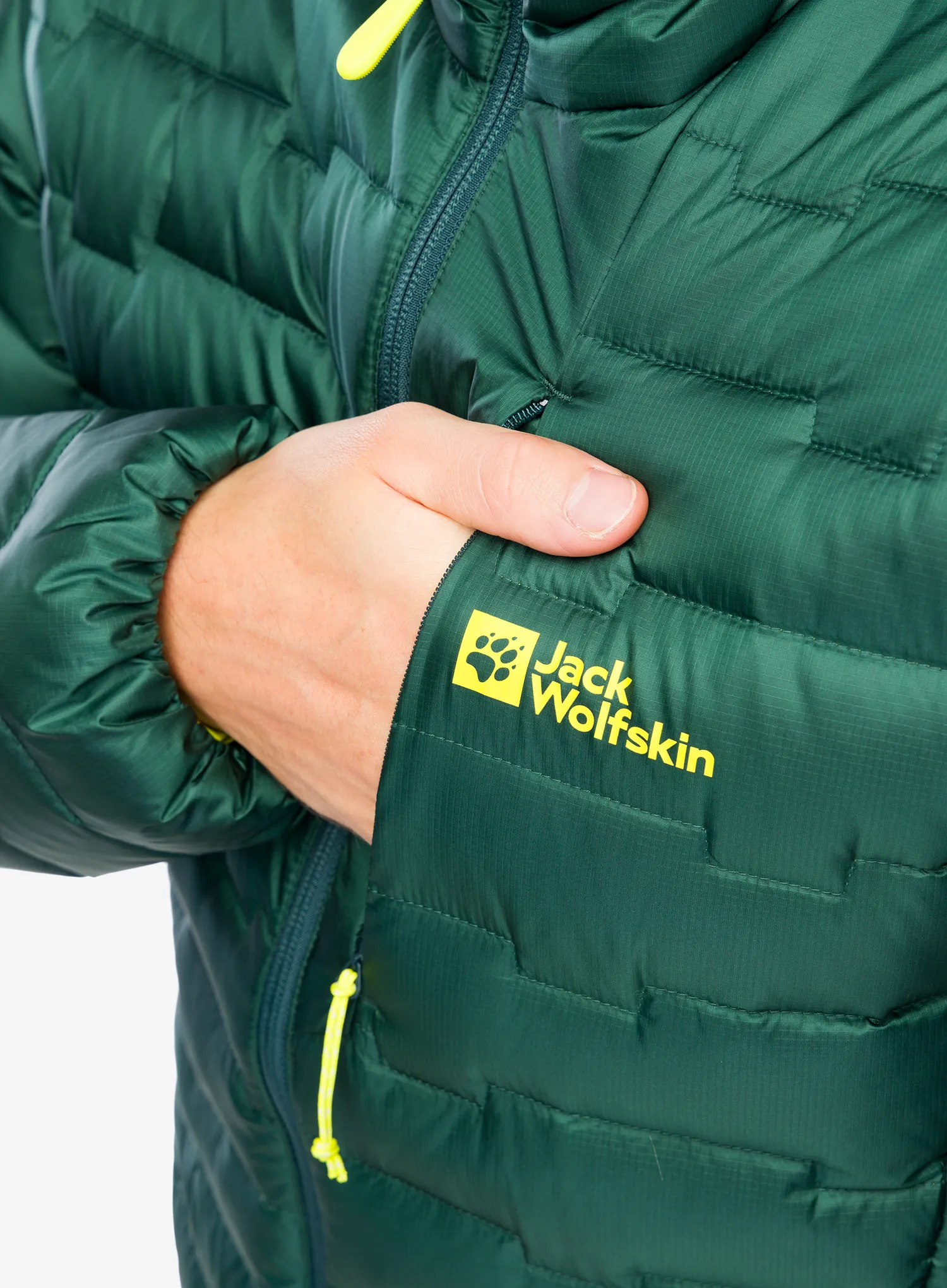 Pernata jakna Jack Wolfskin Passamani Down Jacket - black olive