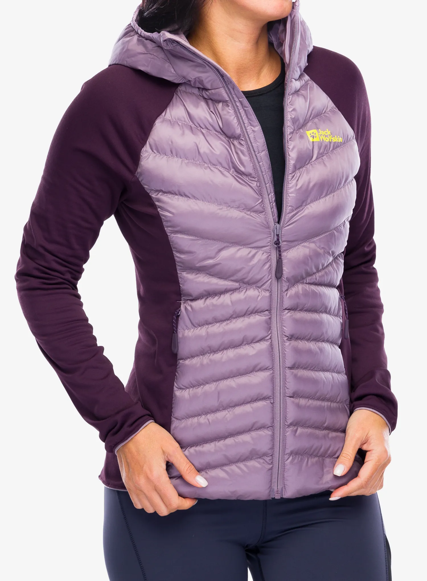 Ženska hibridna jakna Jack Wolfskin Routeburn Pro Hybrid - wild blossom