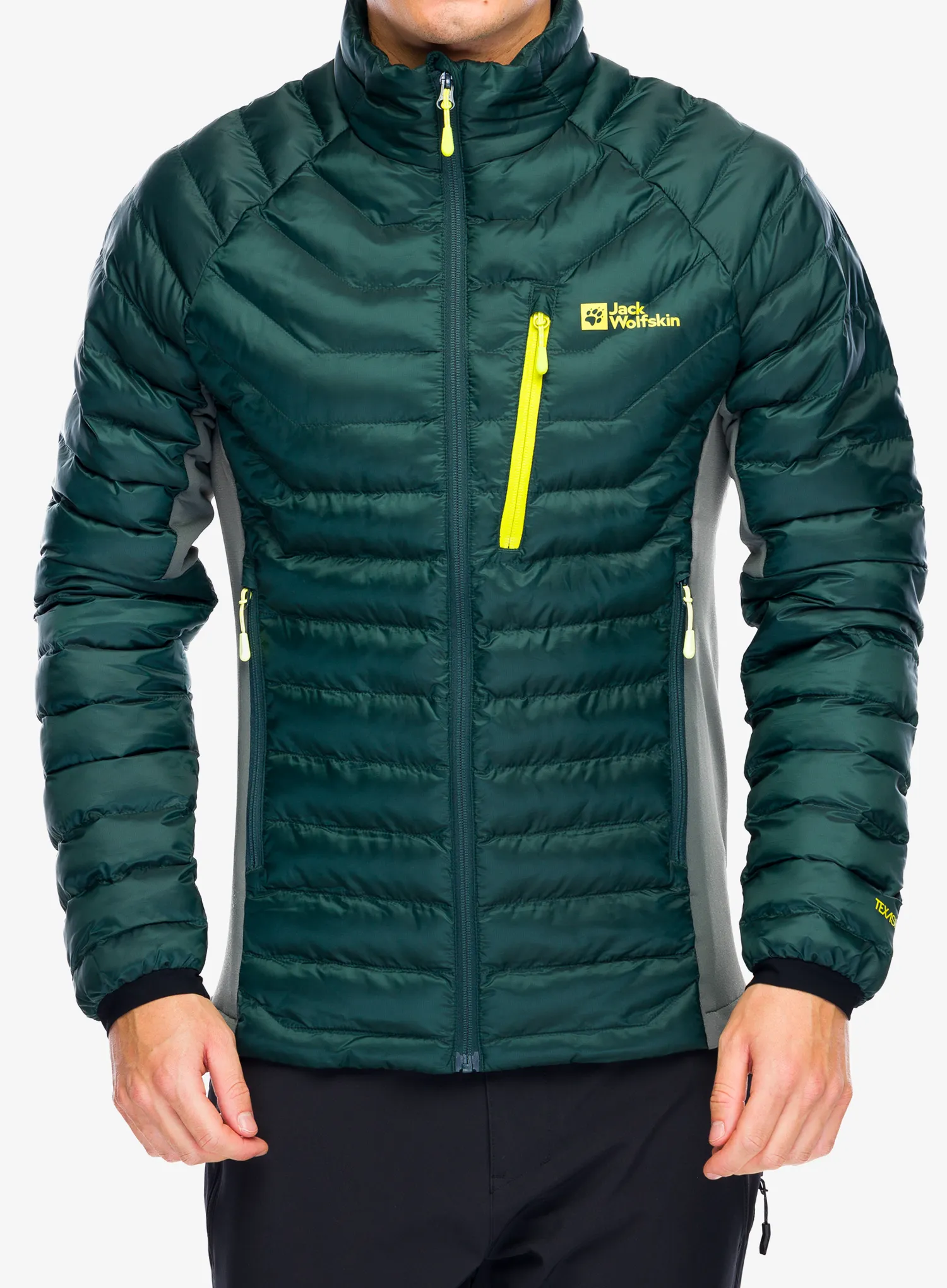 Jakna s postavom Jack Wolfskin Routeburn Pro Ins Jacket - black olive/firefly