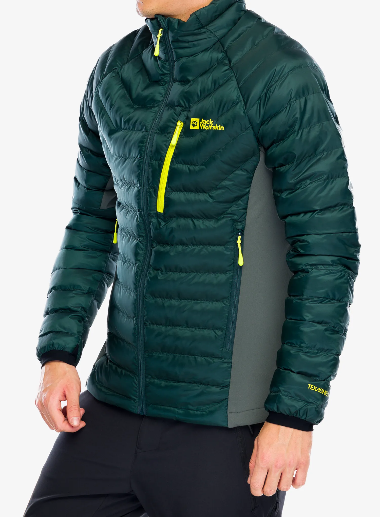 Jakna s postavom Jack Wolfskin Routeburn Pro Ins Jacket - black olive/firefly