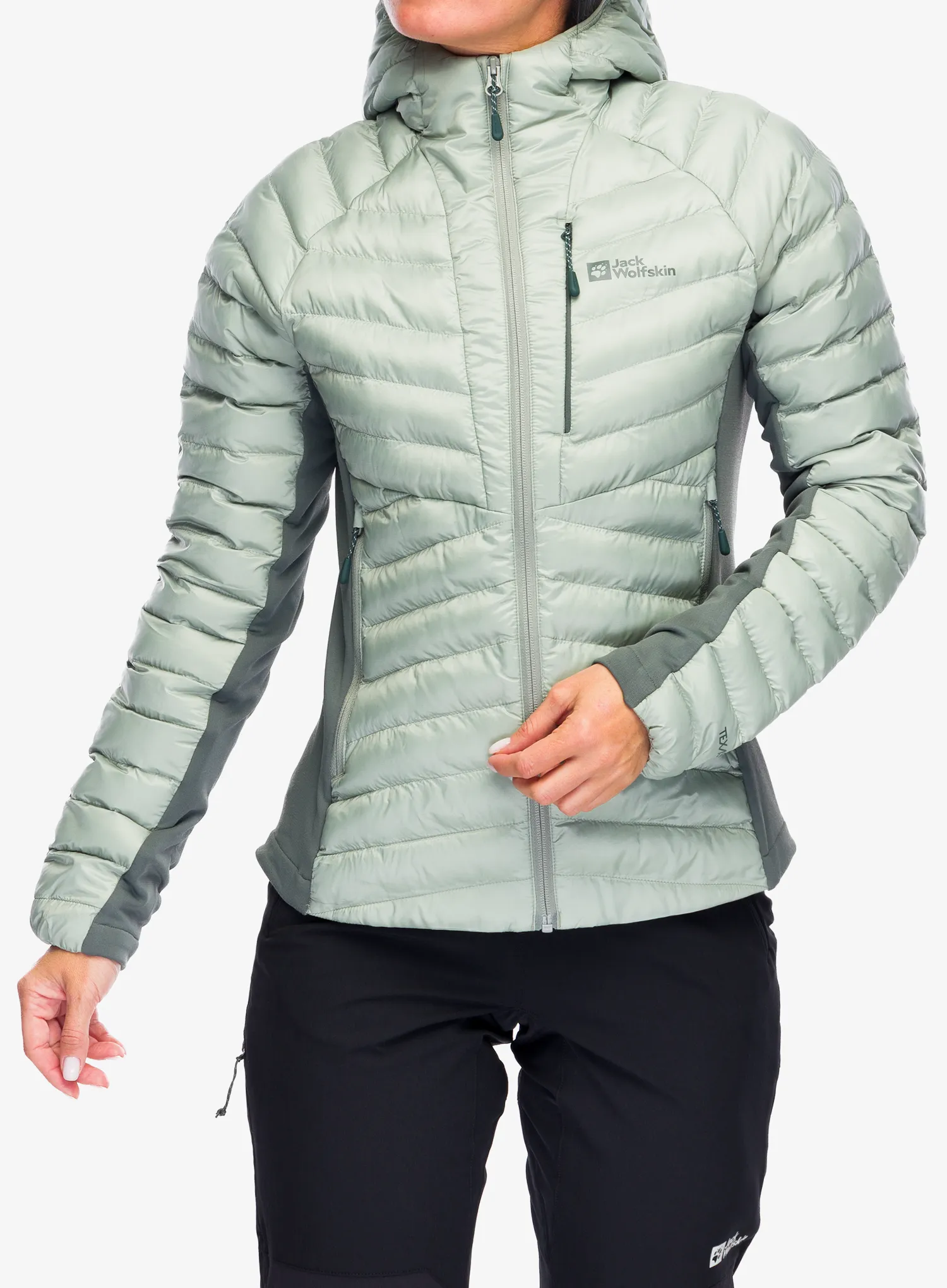 Jakna s postavom ženska Jack Wolfskin Routeburn Pro Ins Jacket - mint leaf