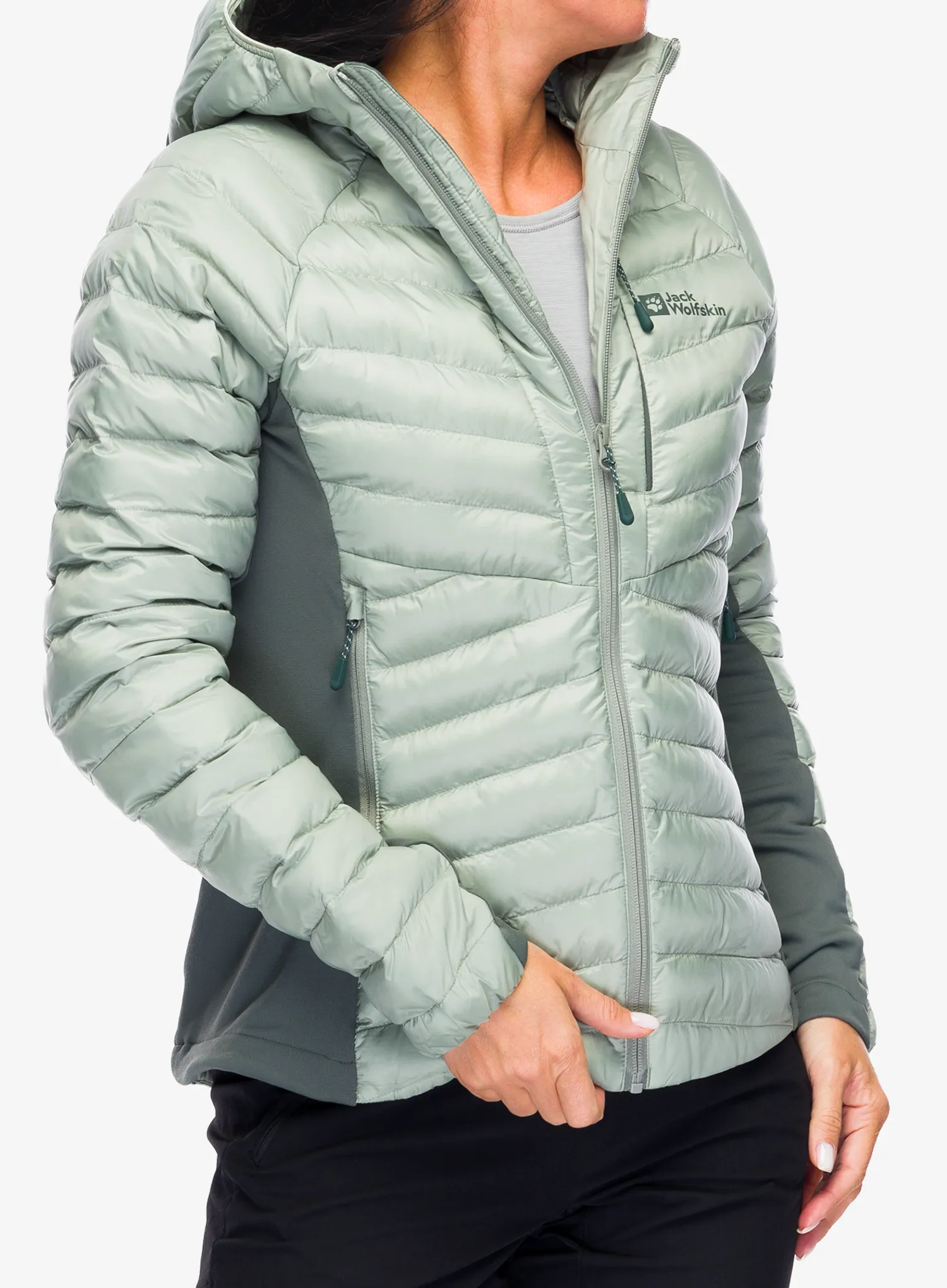 Jakna s postavom ženska Jack Wolfskin Routeburn Pro Ins Jacket - mint leaf