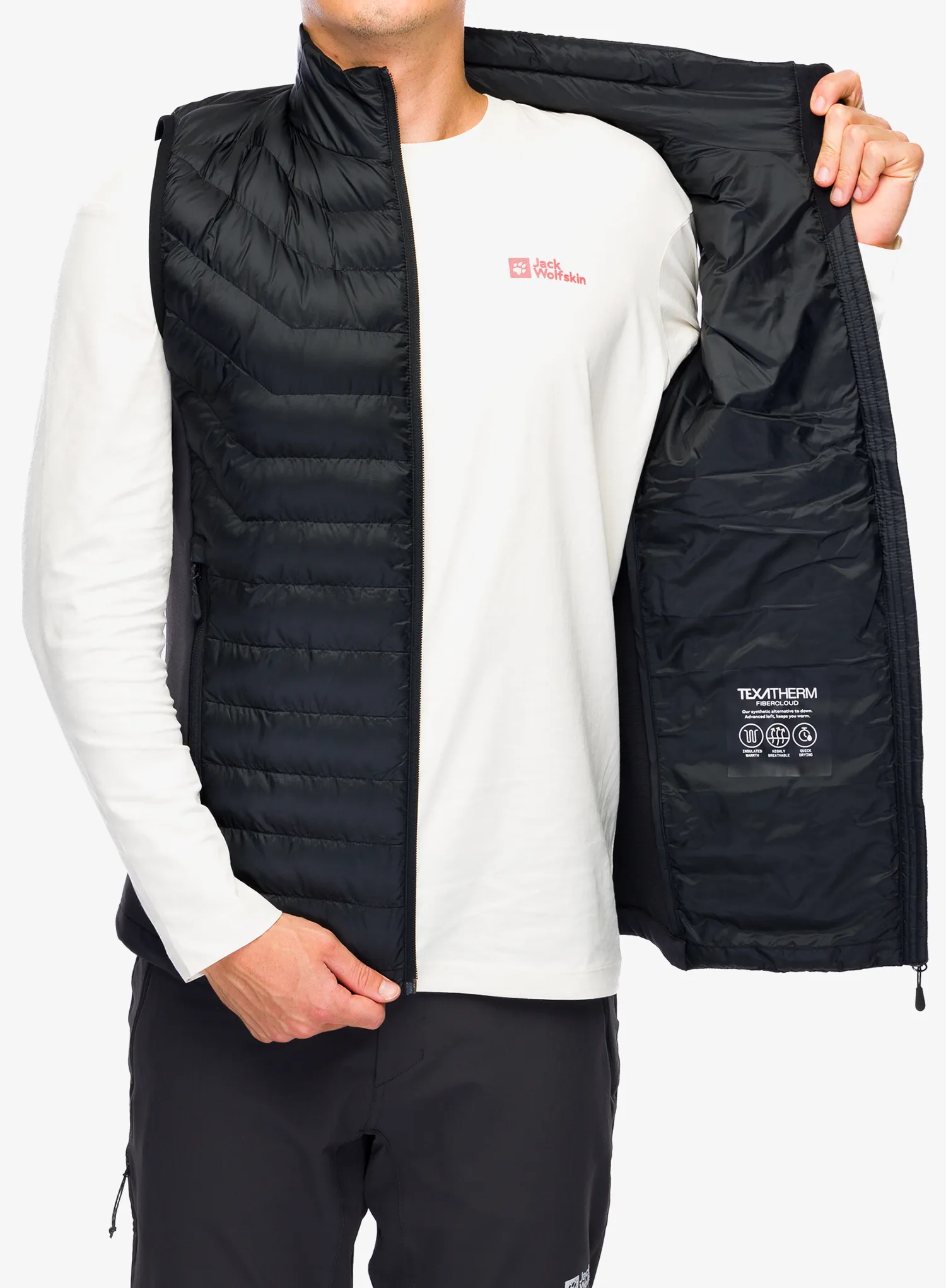 Prsluk Jack Wolfskin Routeburn Pro Ins Vest - black