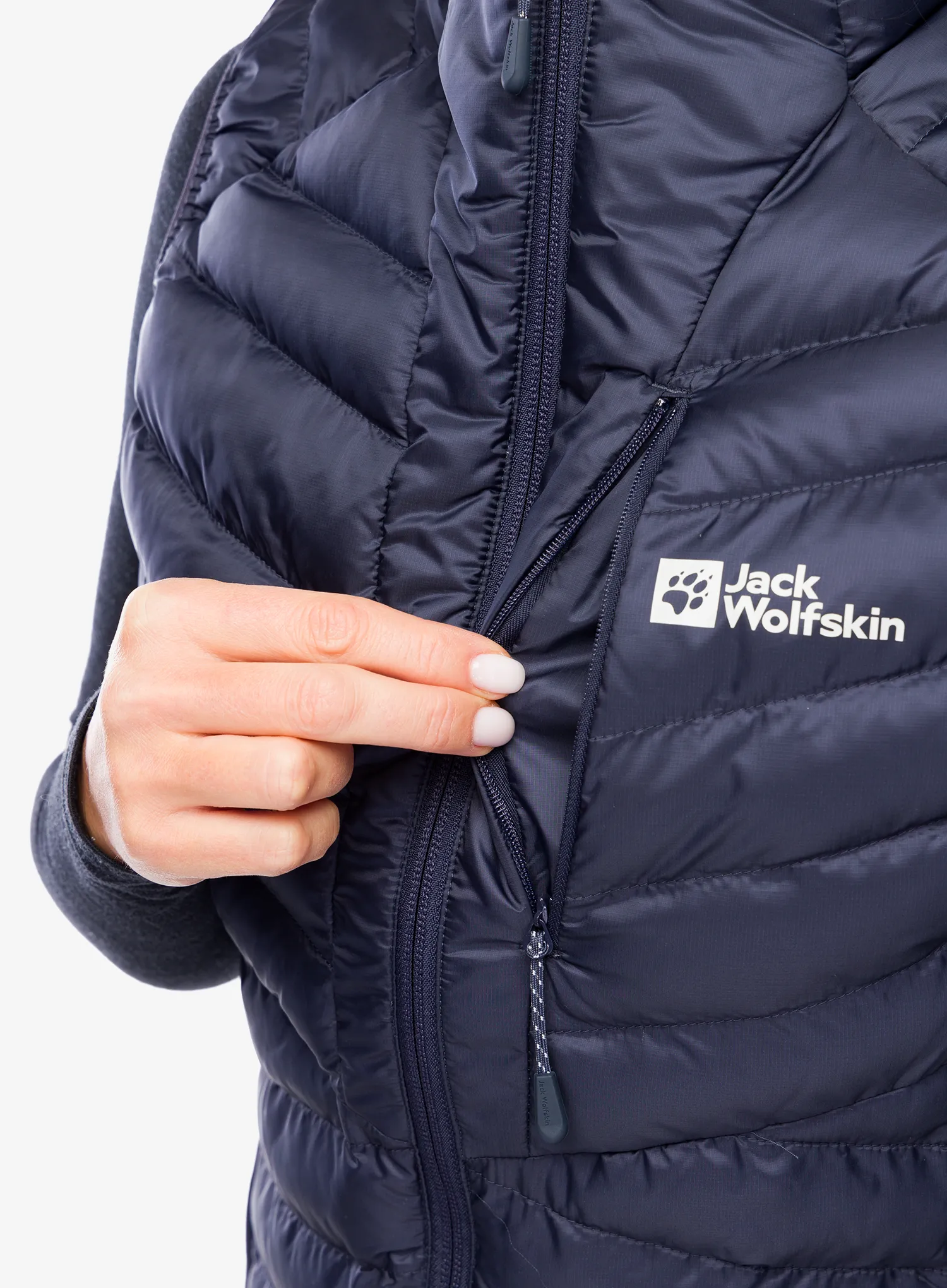 Ženski prsluk Jack Wolfskin Routeburn Pro Ins Vest - graphite/cool grey