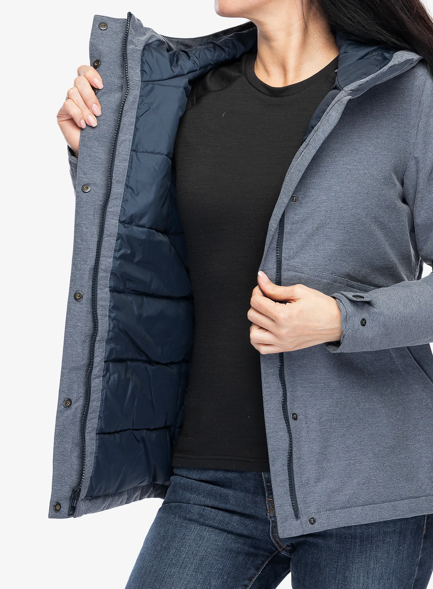 Jakna s postavom ženska Jack Wolfskin Snowy Park Jkt - blue