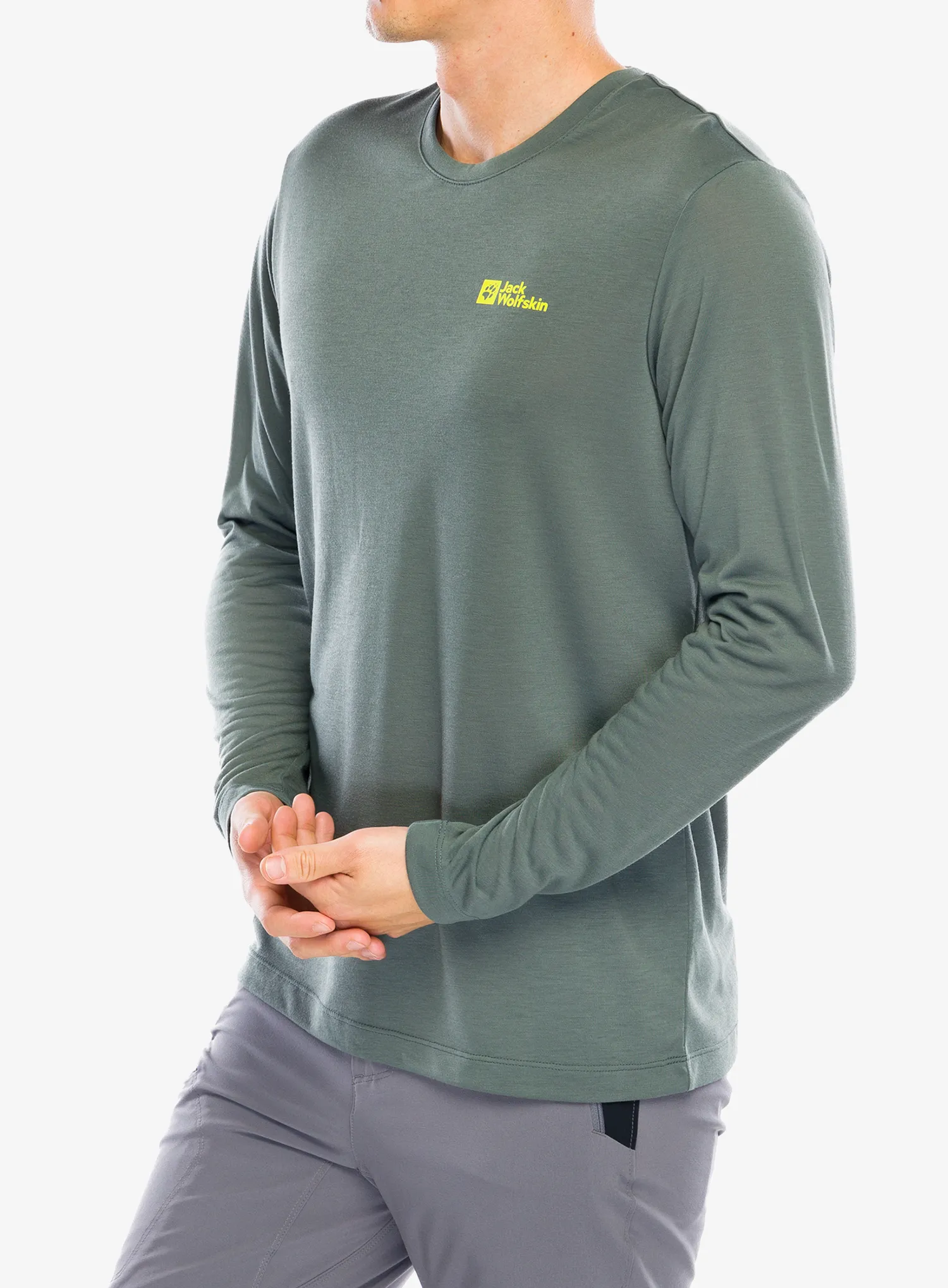 Majica dugih rukava Jack Wolfskin Vonnan LS T - slate green