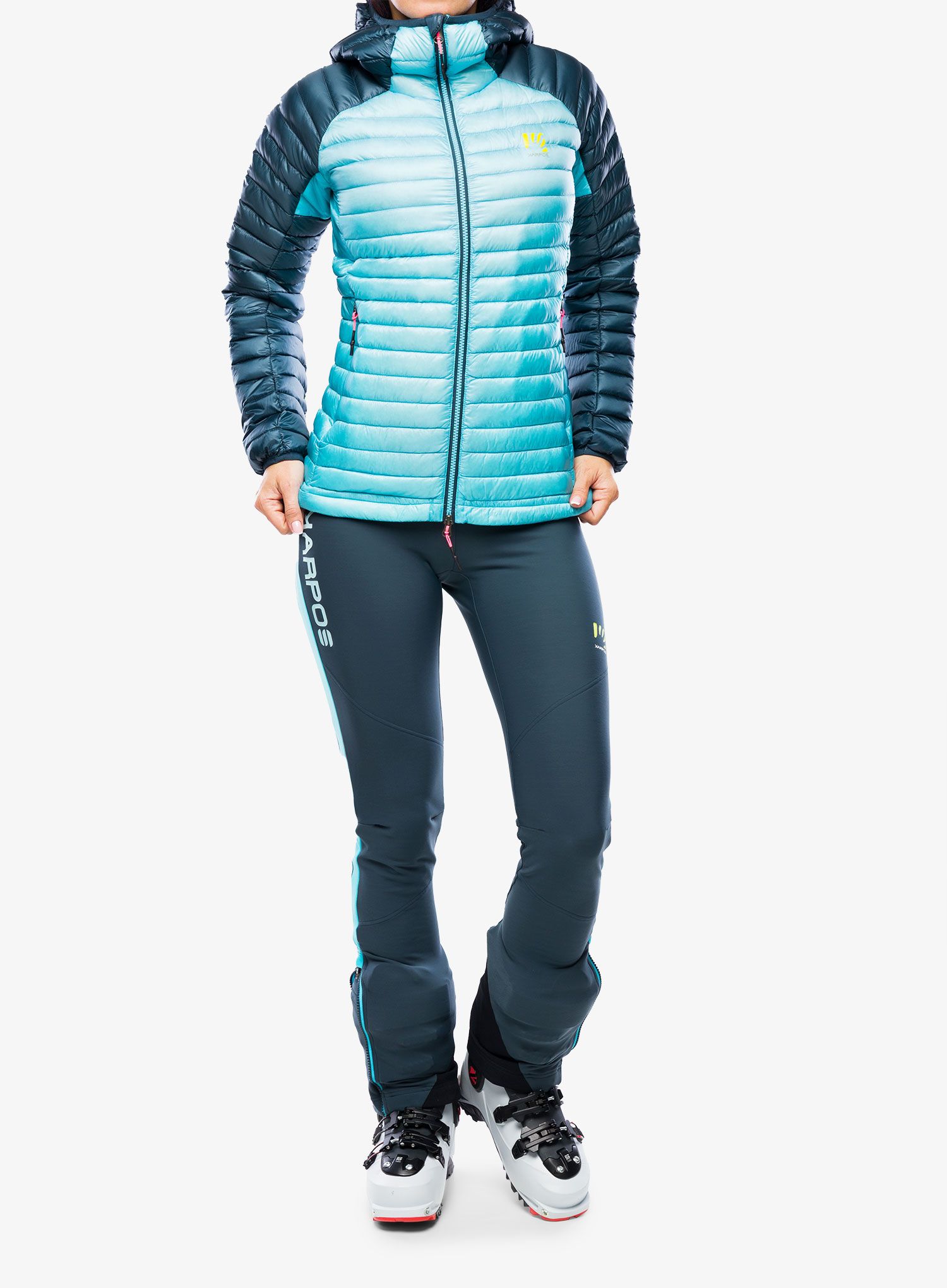 Ženska perjana jakna Karpos Alagna Down Jacket - blue atoll/midnight