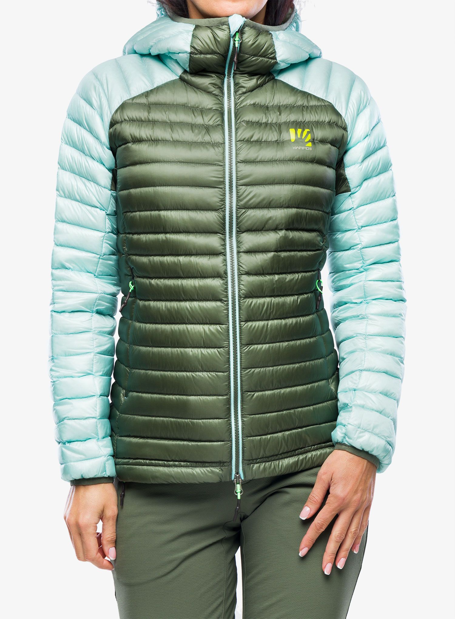 Ženska perjana jakna Karpos Alagna Down Jacket - thyme/aqua sky