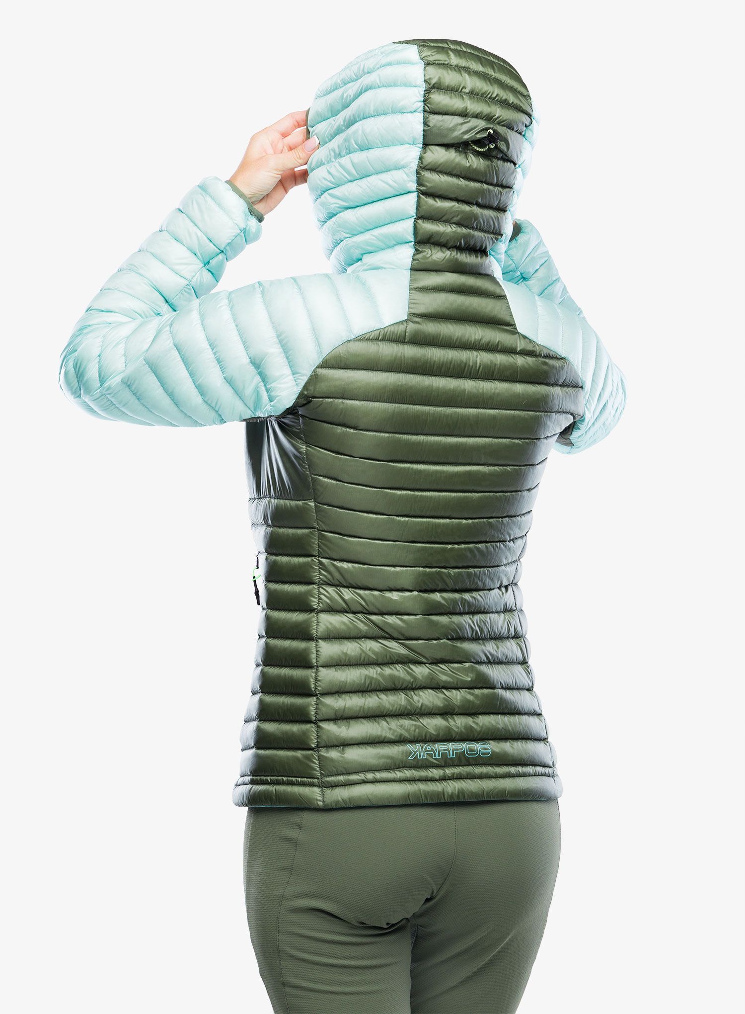 Ženska perjana jakna Karpos Alagna Down Jacket - thyme/aqua sky