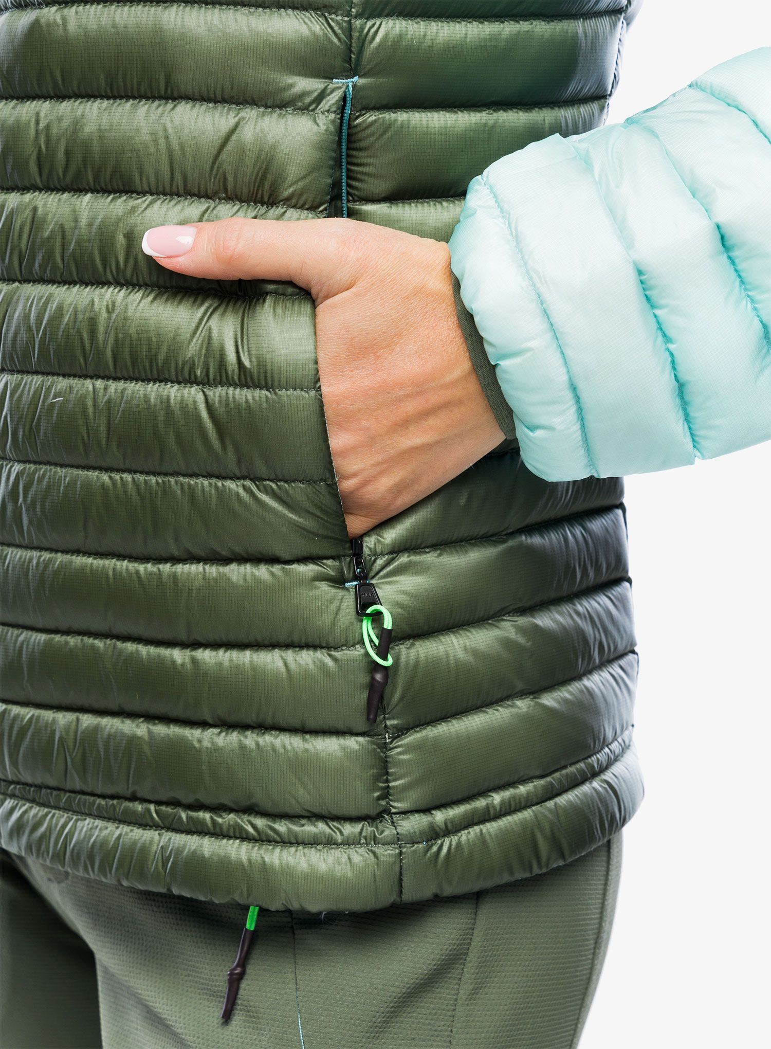 Ženska perjana jakna Karpos Alagna Down Jacket - thyme/aqua sky