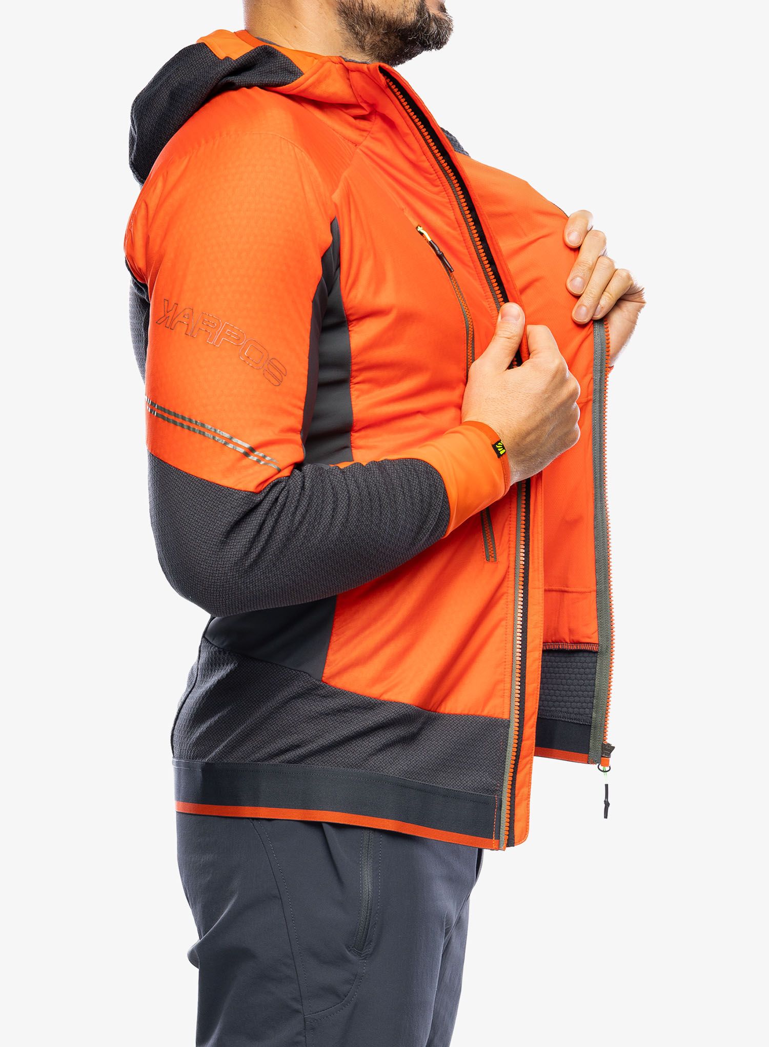 Jakna za turno skijanje Karpos Alagna Plus Evo Jacket - spicy orange/black sand