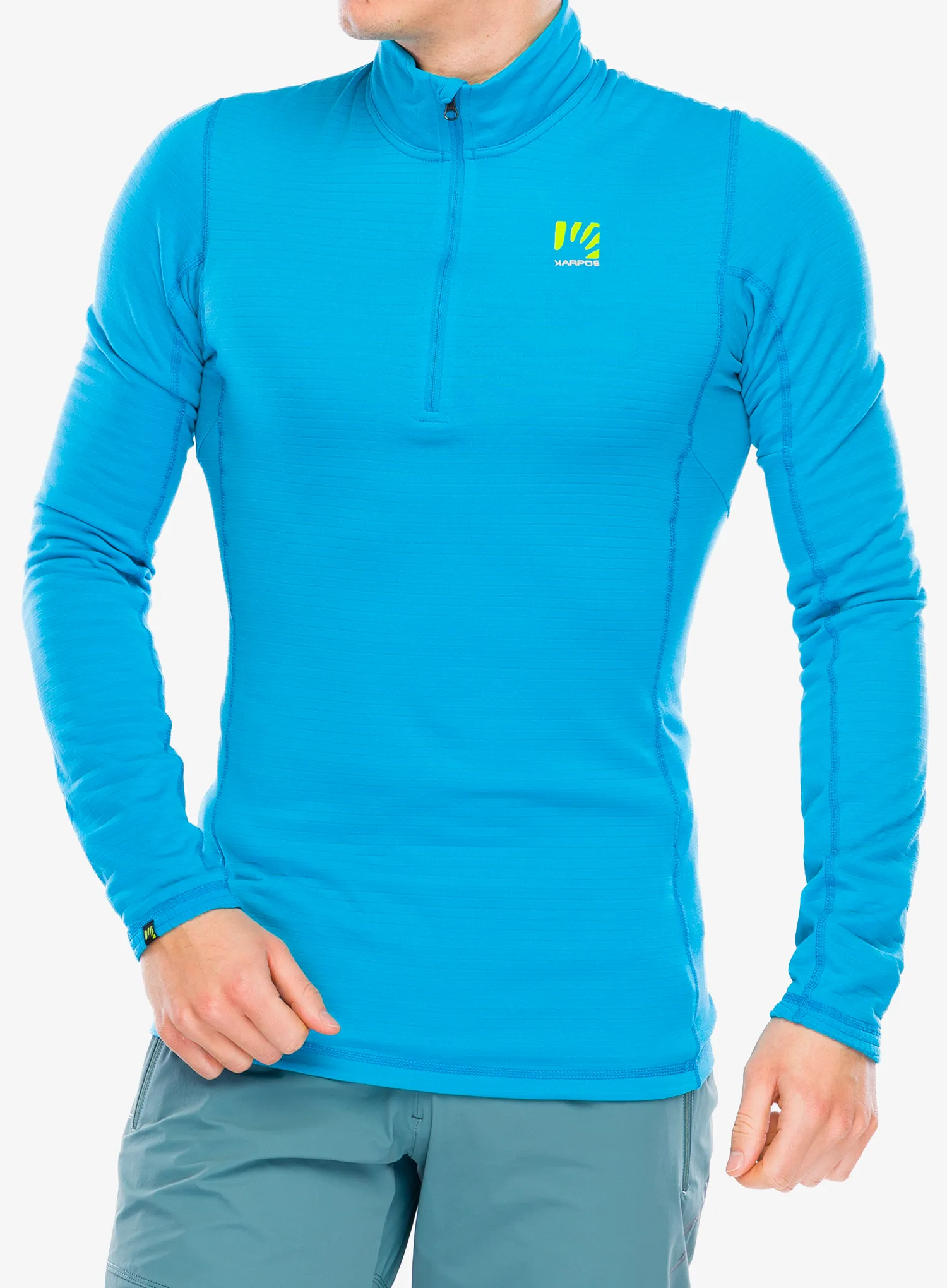 Dukserica s 1/2 patentnim zatvaračem Karpos Croda Light Half Zip - blue jewel