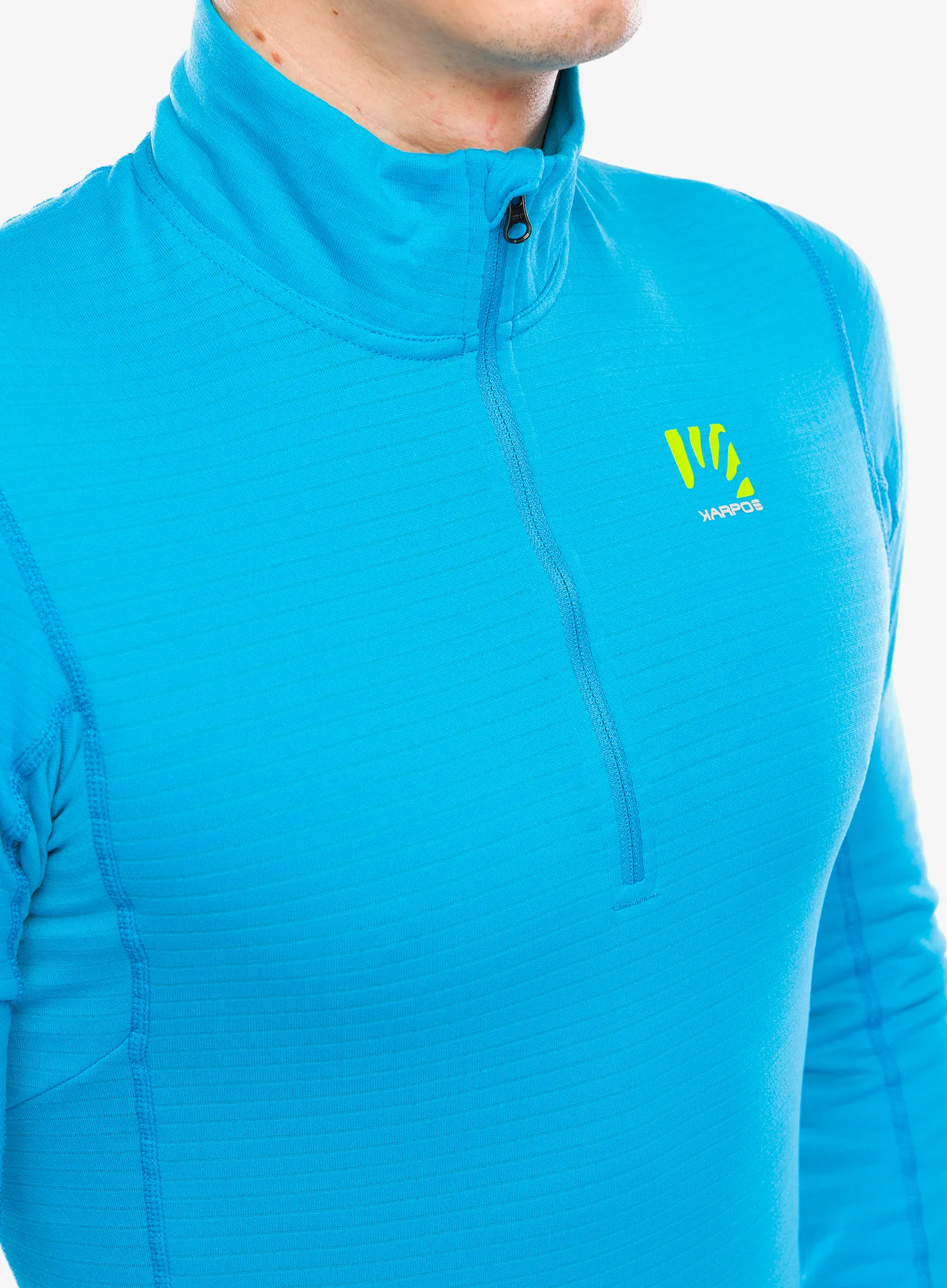 Dukserica s 1/2 patentnim zatvaračem Karpos Croda Light Half Zip - blue jewel