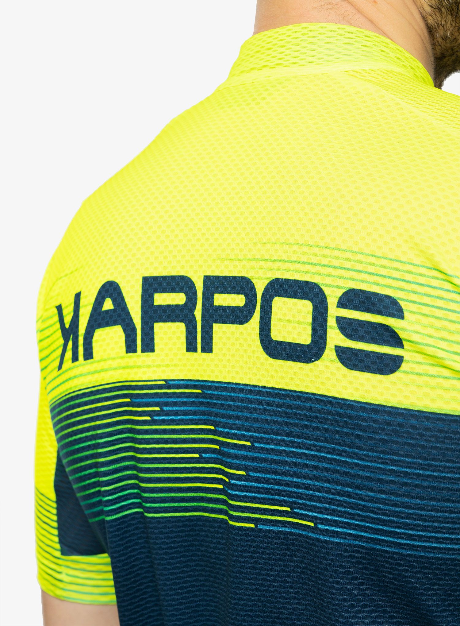 Biciklistička majica Karpos Green Fire Jersey - refl.pond/yellow/enamel blue