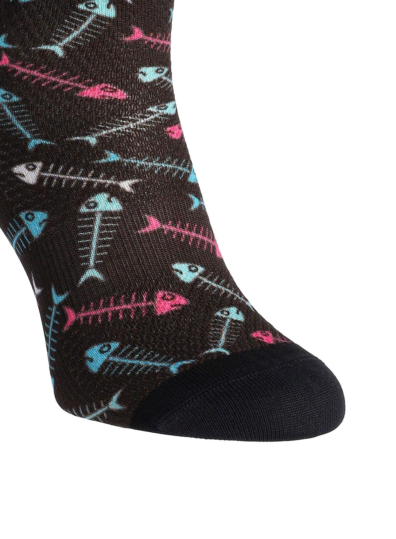 Ženske biciklističke čarape Karpos Green Fire Socks - black/bluebird/white/pink