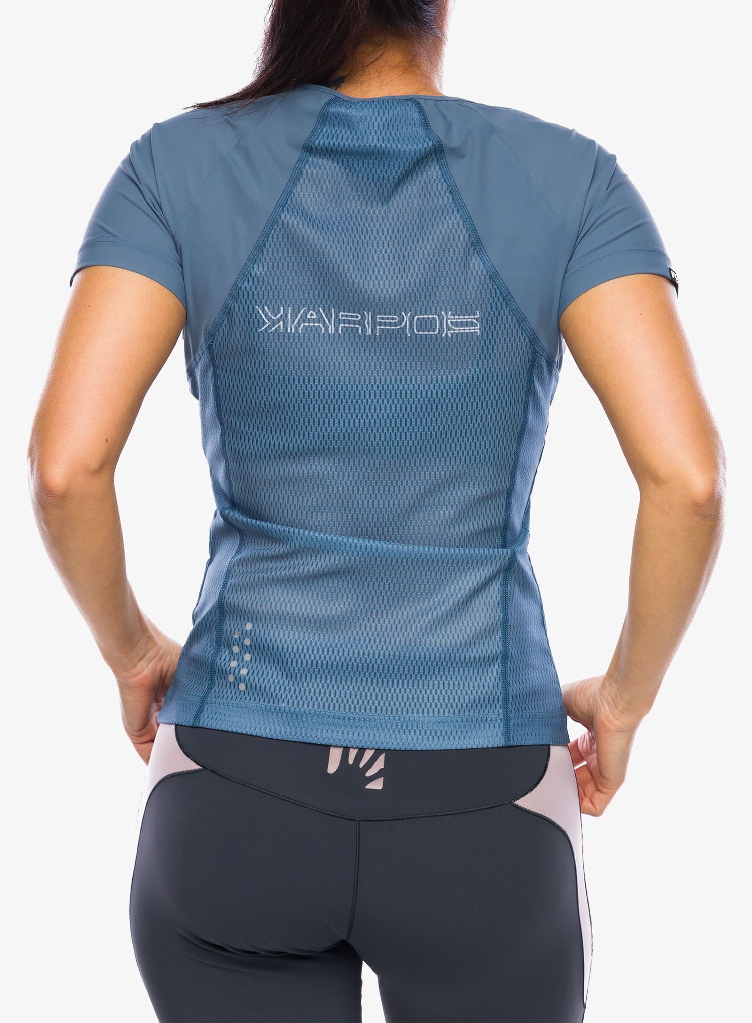 Ženska majica za trčanje Karpos Lavaredo Evo Jersey - bluefin