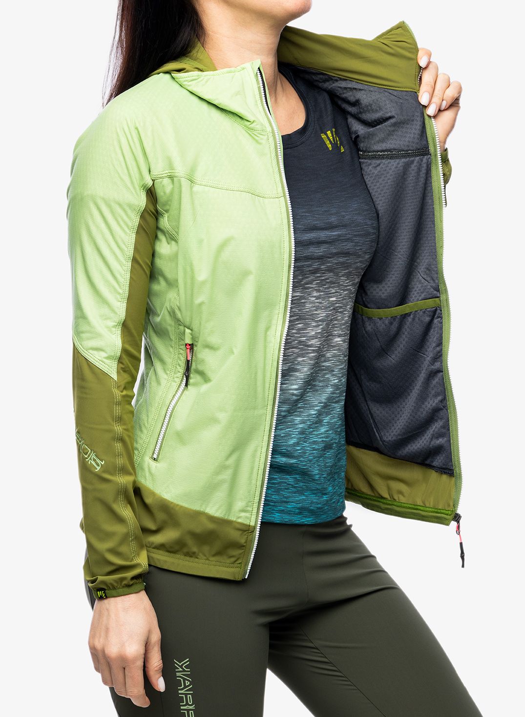 Ženska hibridna jakna Karpos Lavaredo Jacket - arcadian/cedar green