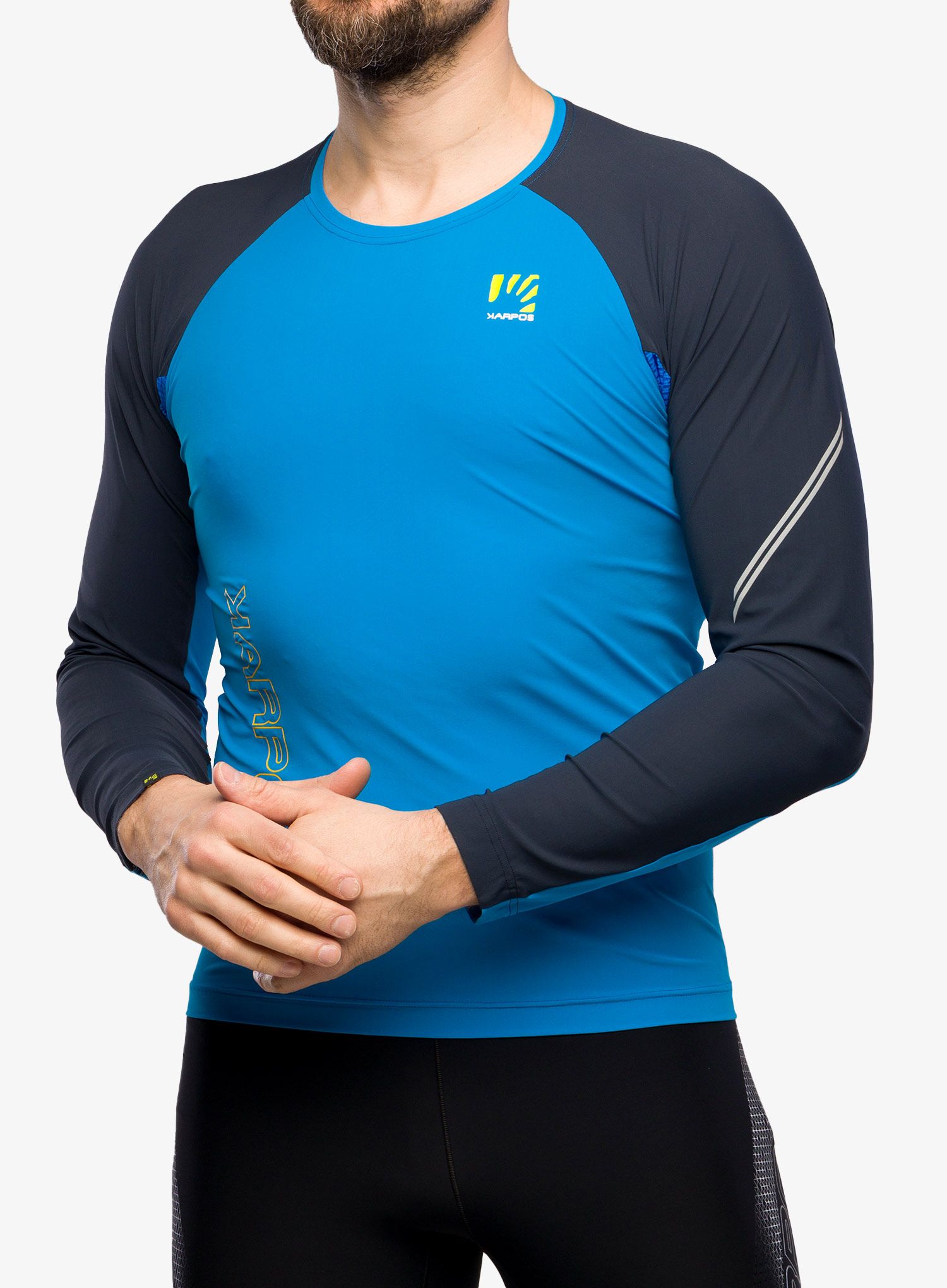 Dukserica za trčanje Karpos Lavaredo Jersey LS - indigo bunting/outer space