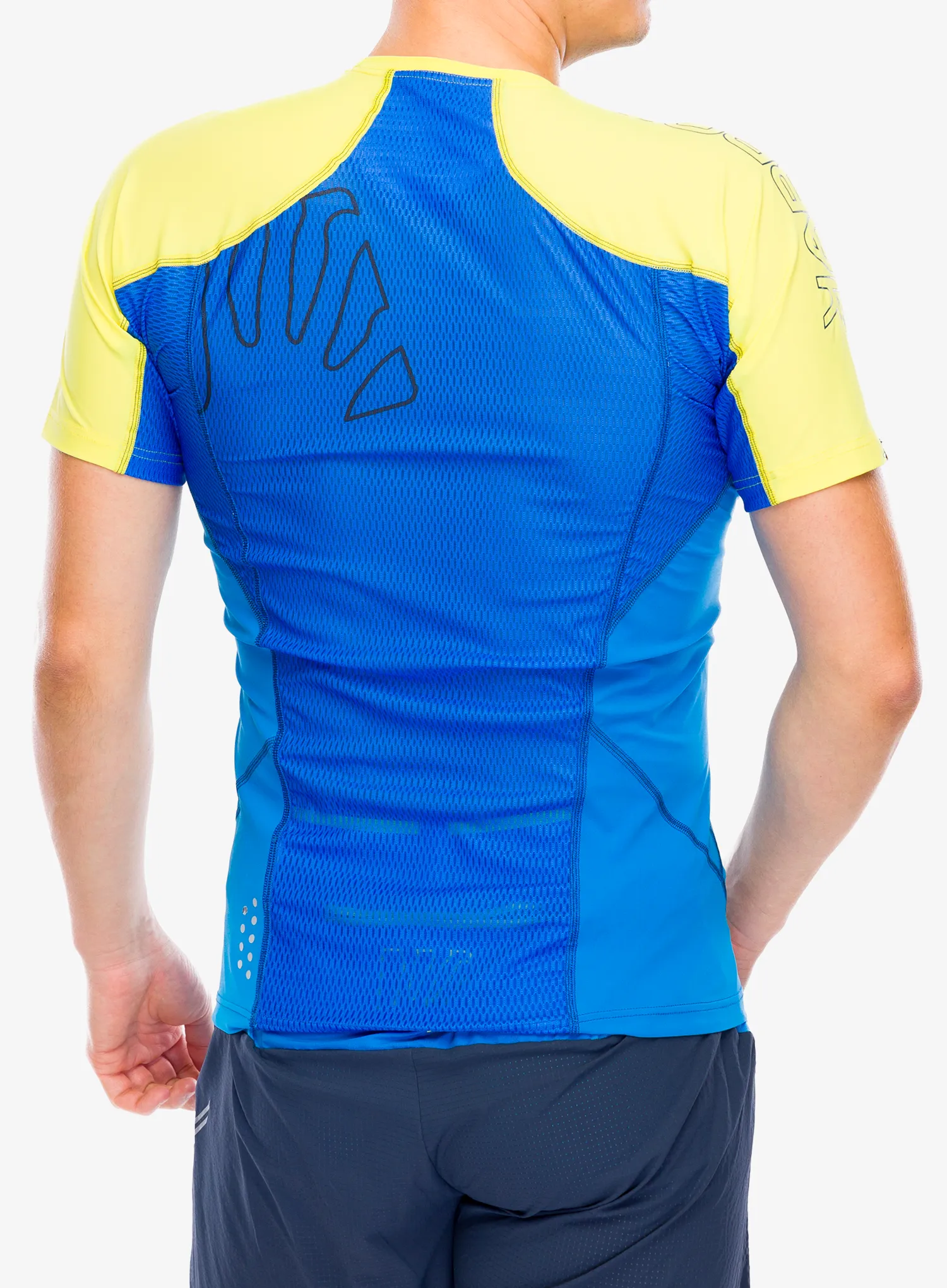 Majica za trčanje Karpos Lavaredo Jersey - indigo bunting/high visibility