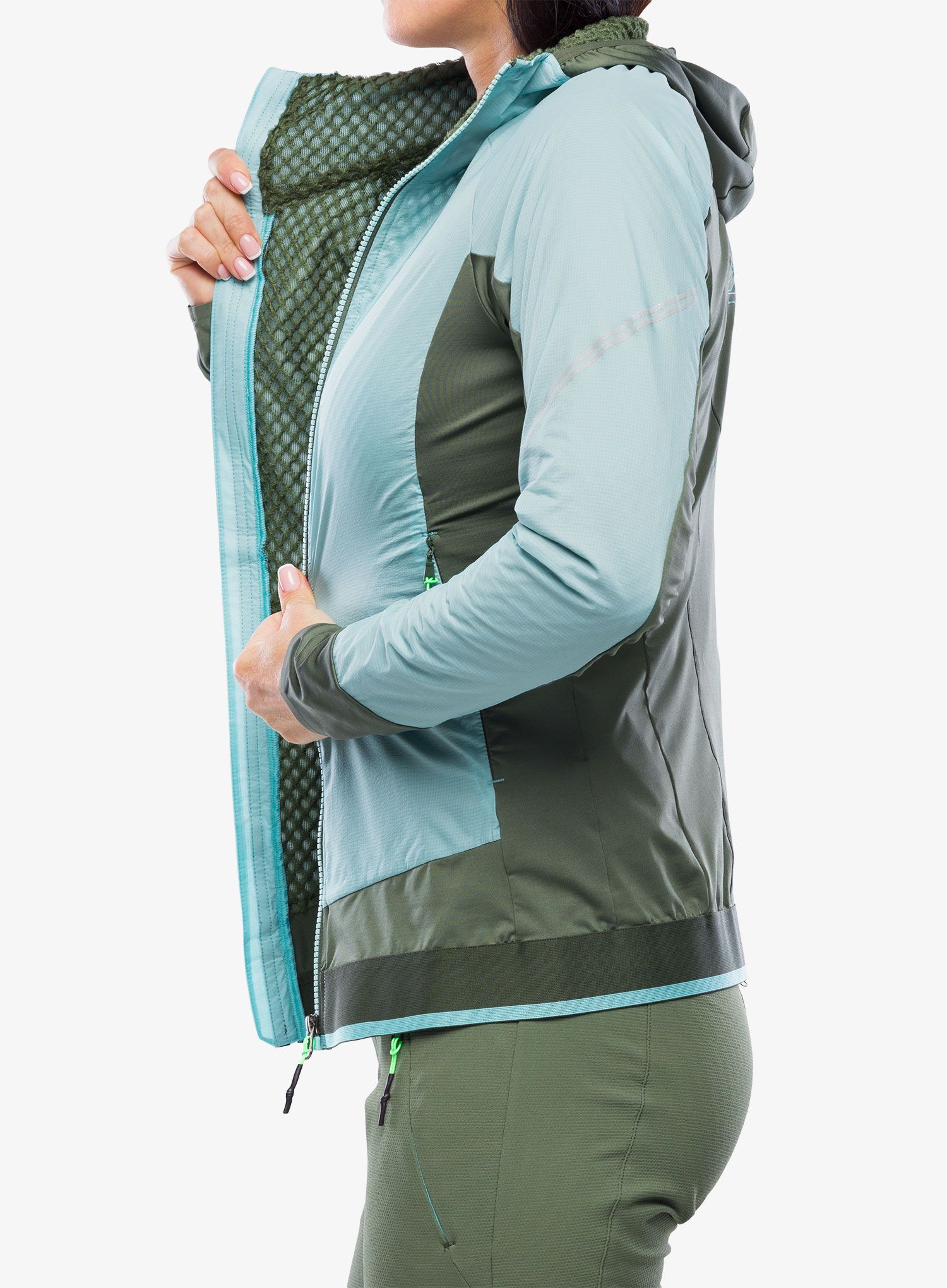 Ženska jakna za trčanje Karpos Lavaredo Winter Jacket - aqua sky/thyme