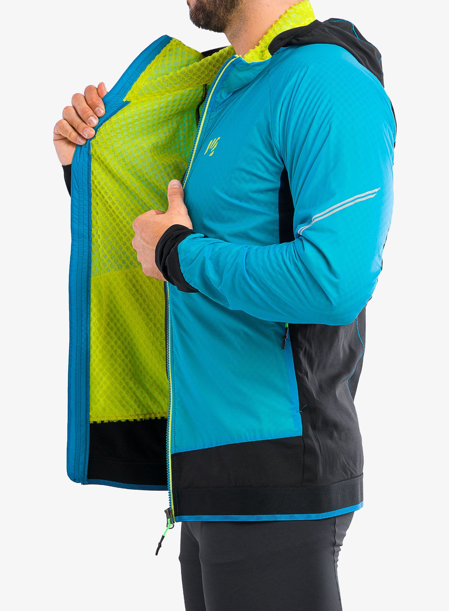 Jakna za trčanje Karpos Lavaredo Winter Jacket - blue jewel/black