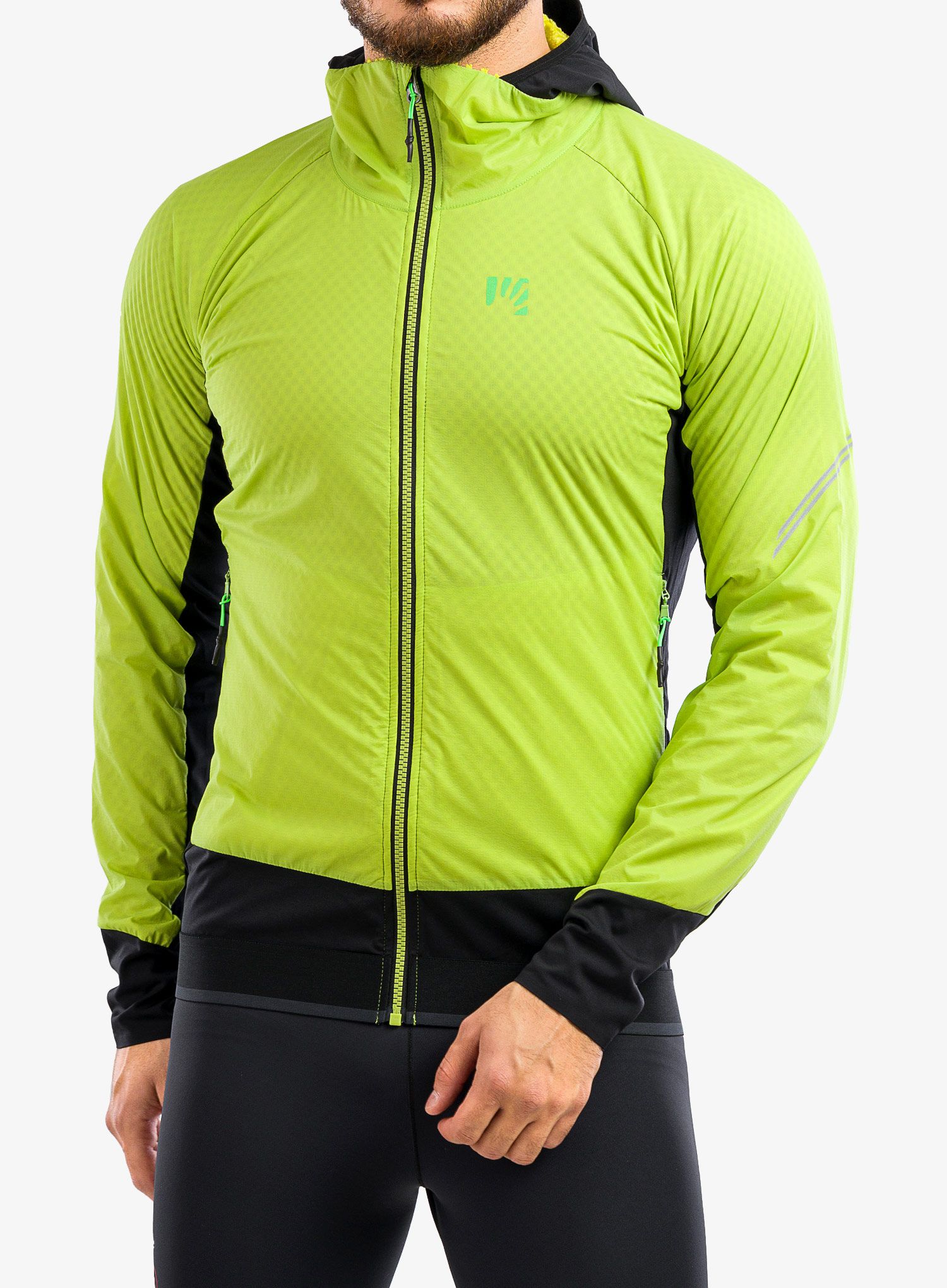 Jakna za trčanje Karpos Lavaredo Winter Jacket - lime green/black