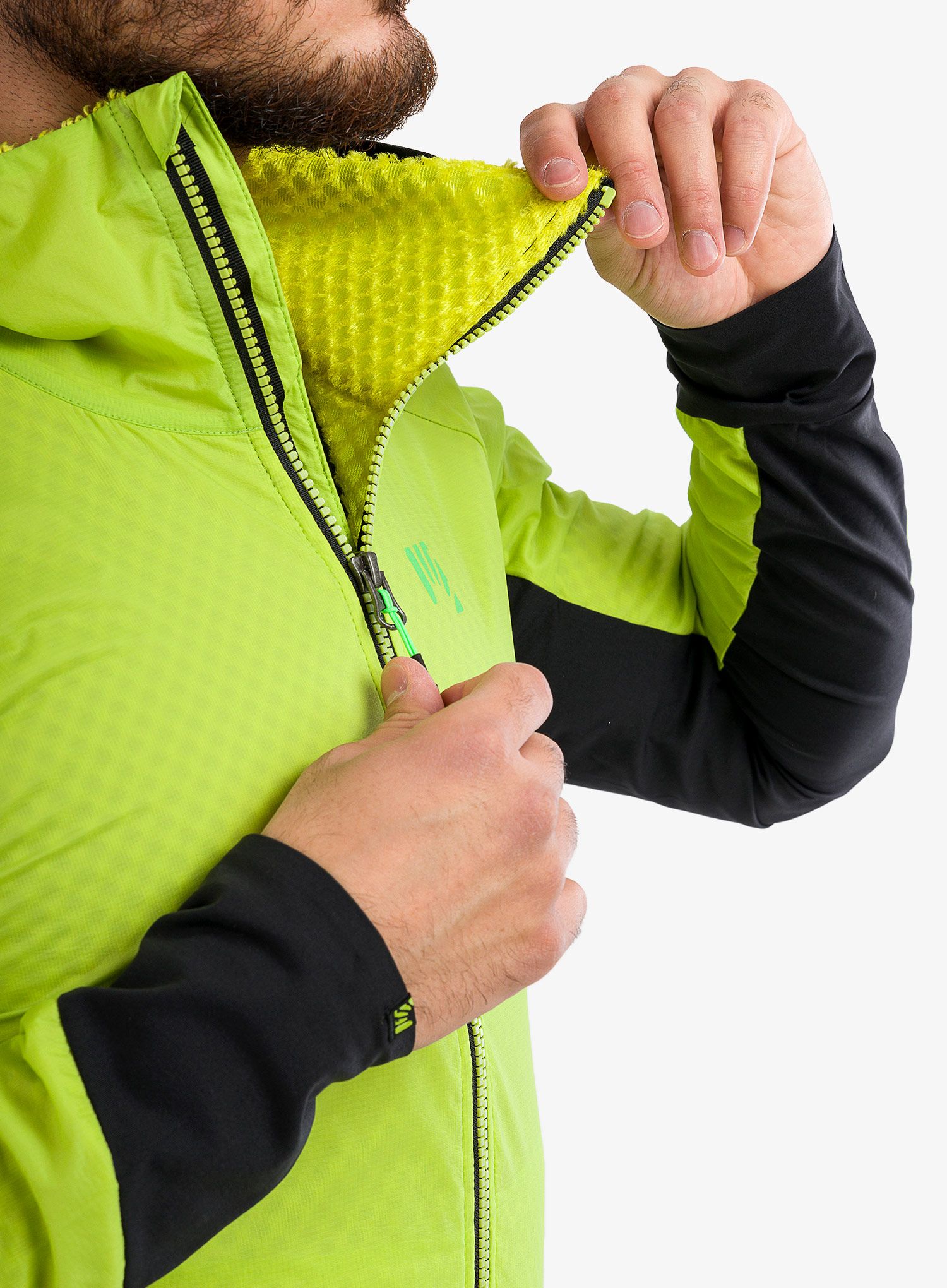Jakna za trčanje Karpos Lavaredo Winter Jacket - lime green/black