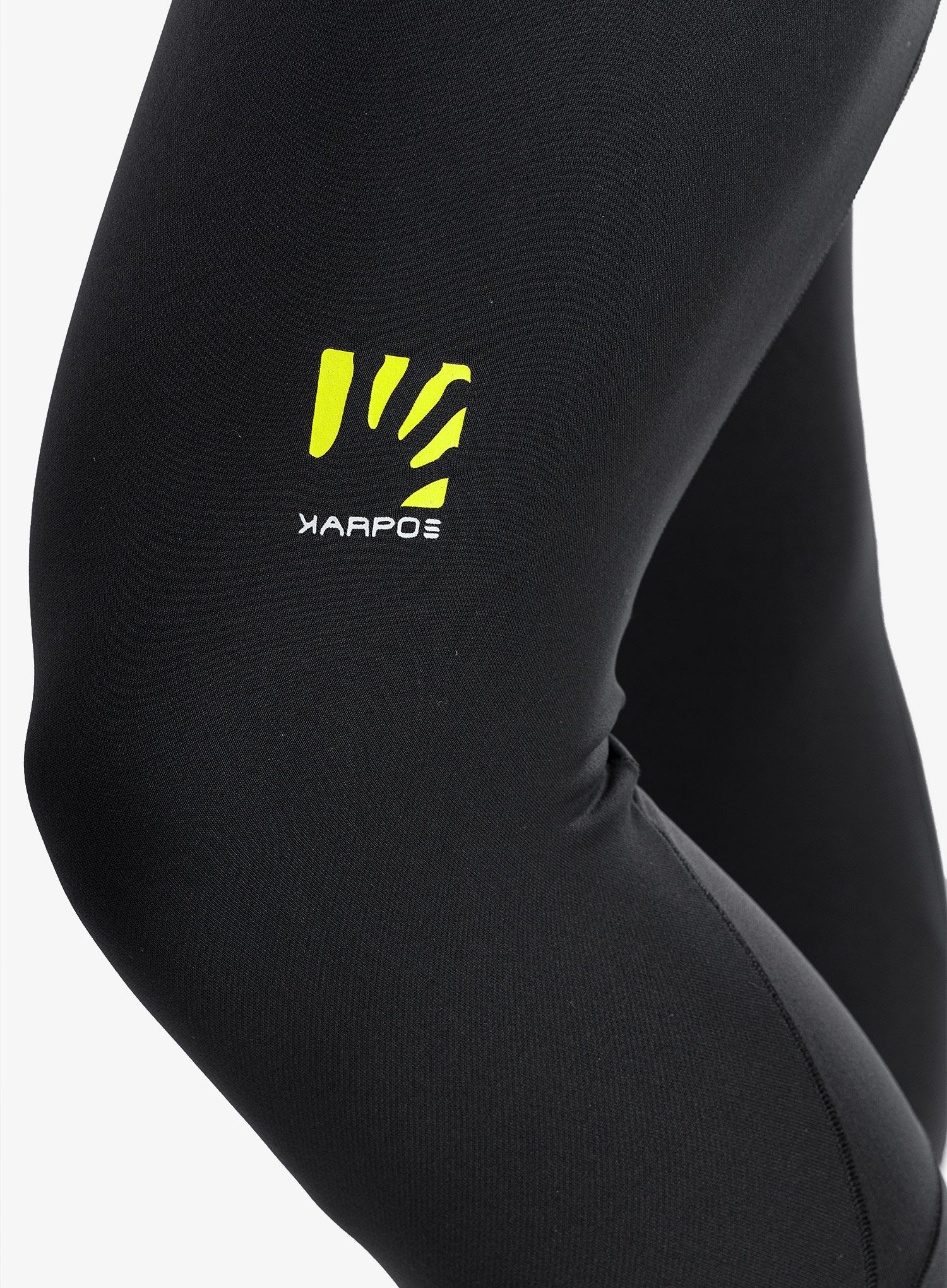 Tajice za trčanje Karpos Lavaredo Winter Tight - black/lime green/grenadine