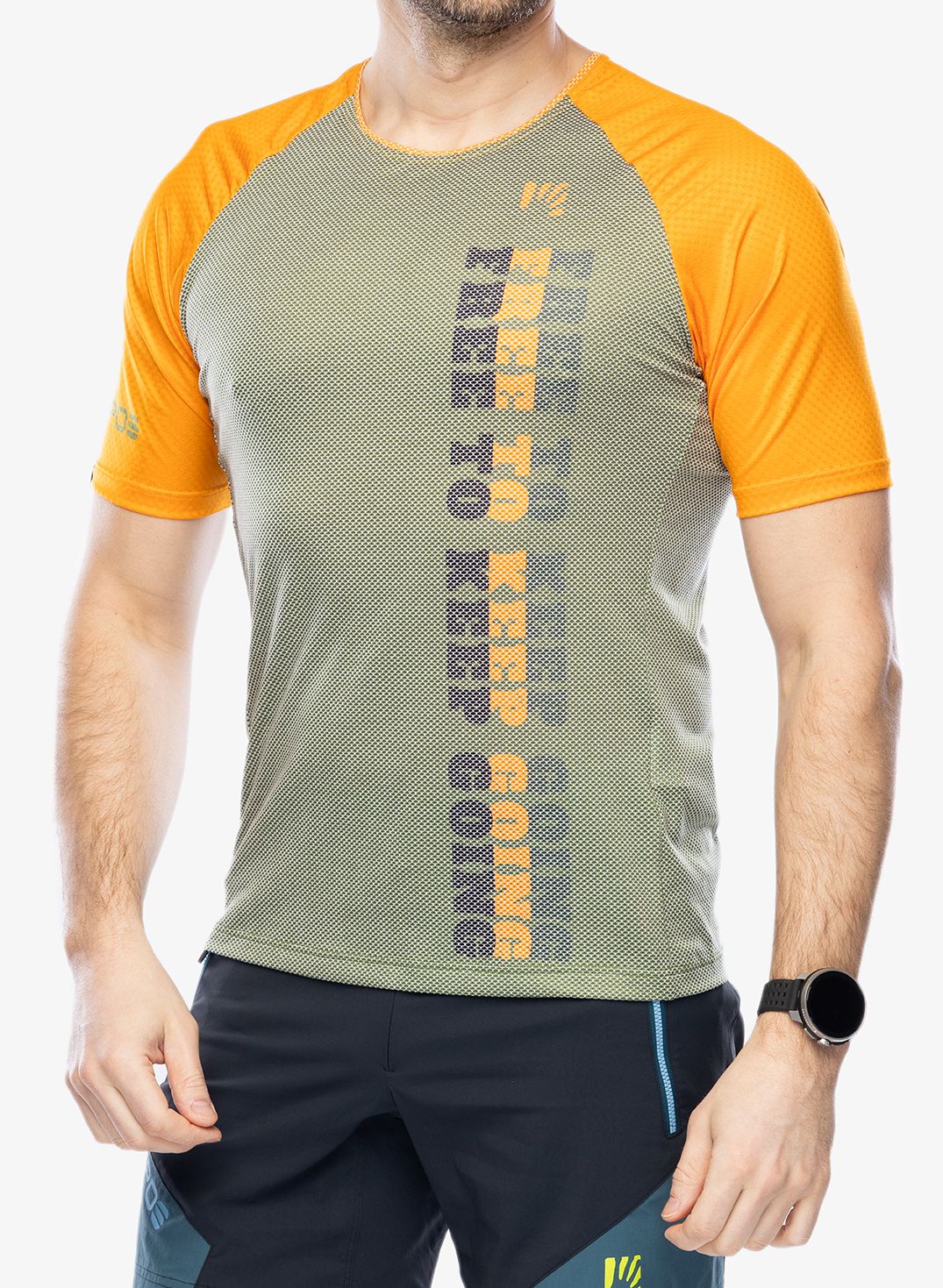 Brzosušeća majica Karpos Moved Evo Jersey - cedar green/radiant