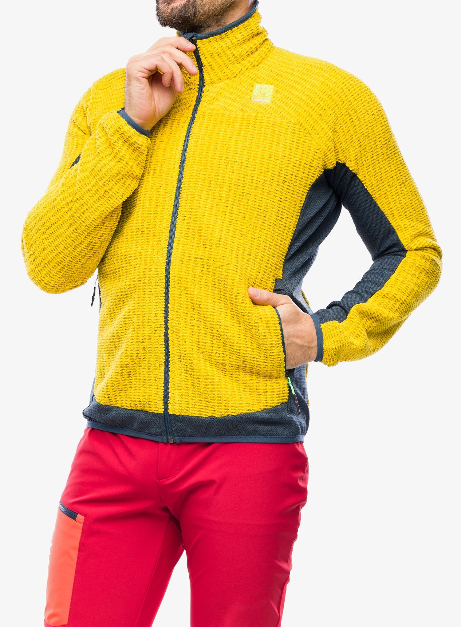 Dukserica na otkopčavanje Karpos Rocchetta Fleece - sulphur/midnight