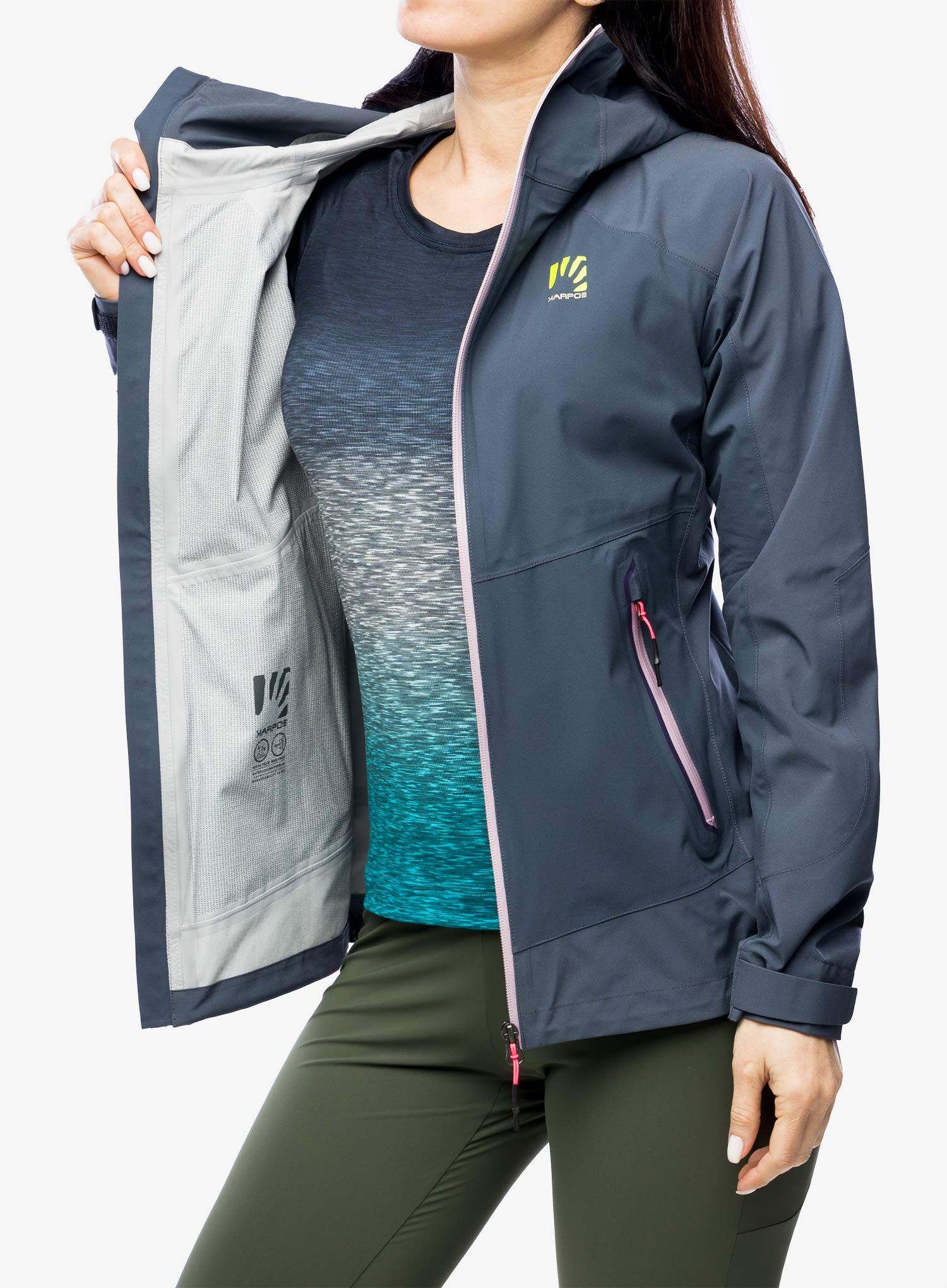 Ženska kišna jakna Karpos Temporale Jacket - ombre blue