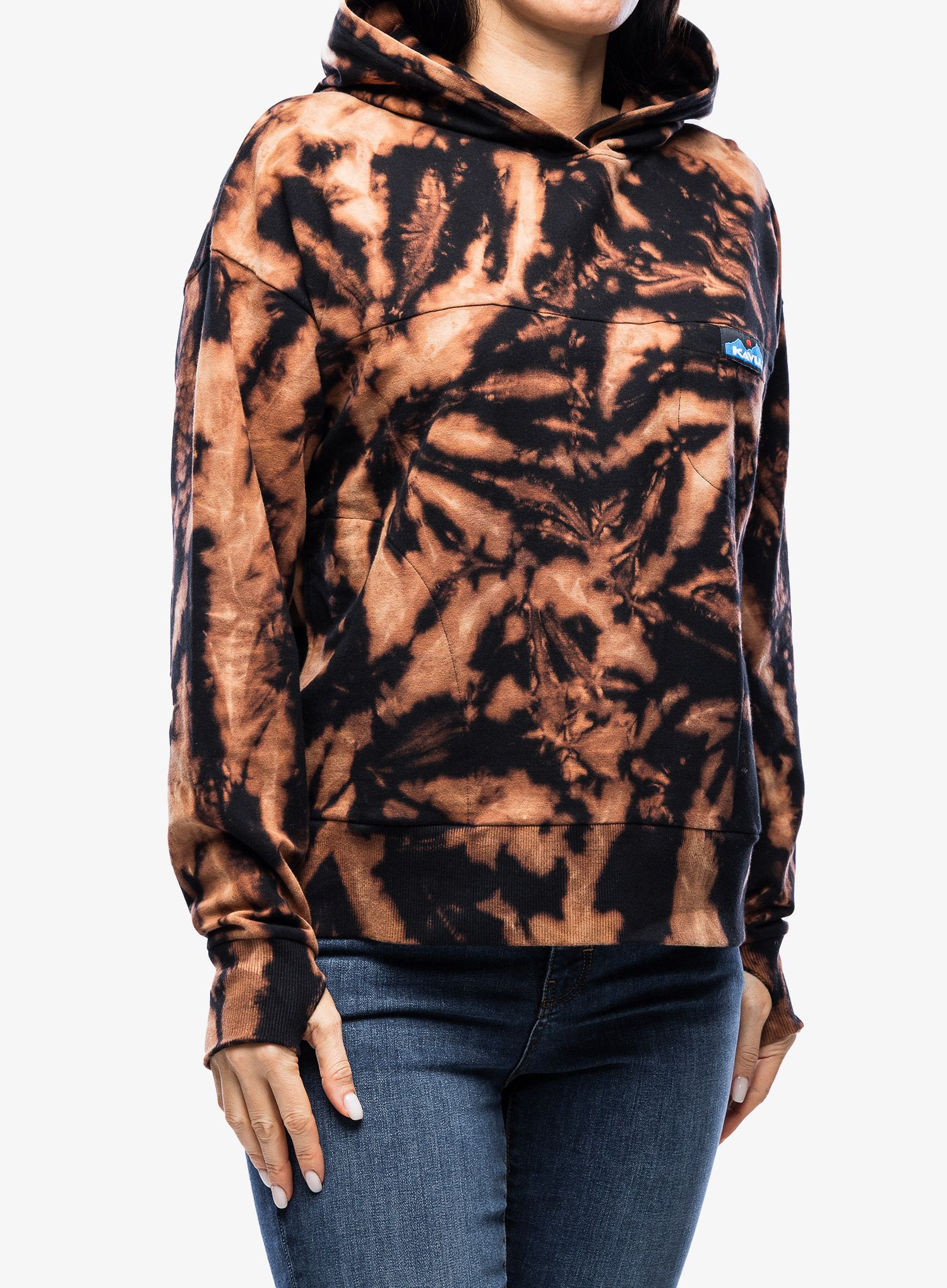 Dukserica s kapuljačom ženska Kavu En Route - range tie dye