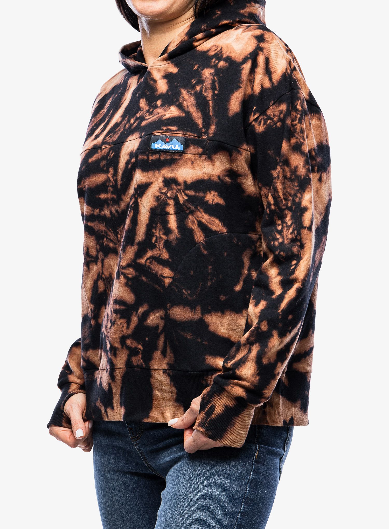 Dukserica s kapuljačom ženska Kavu En Route - range tie dye