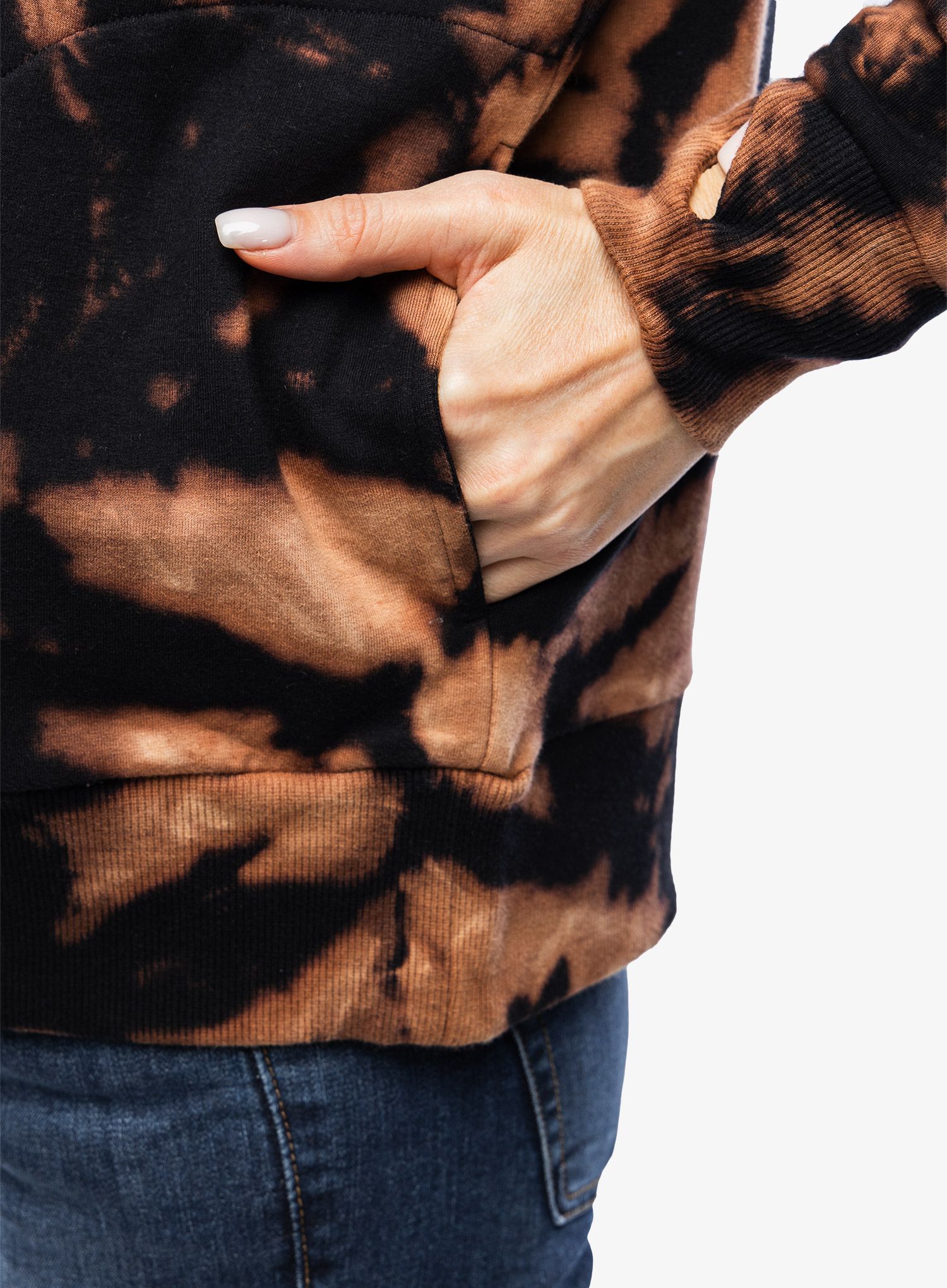 Dukserica s kapuljačom ženska Kavu En Route - range tie dye