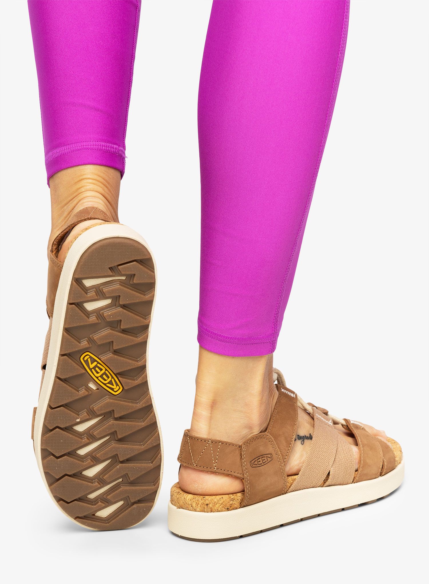 Ženske sandale Keen Elle Mixed Strap - toasted coconut/birch