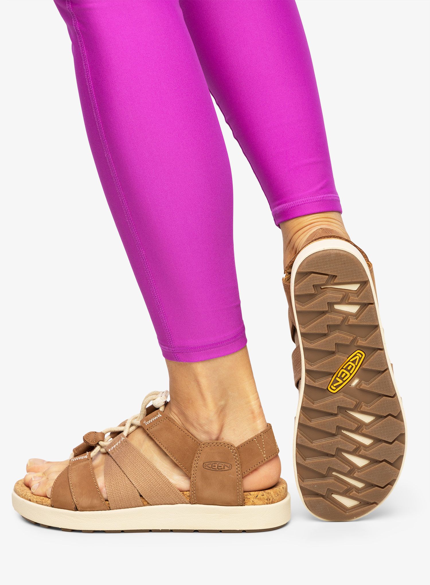 Ženske sandale Keen Elle Mixed Strap - toasted coconut/birch