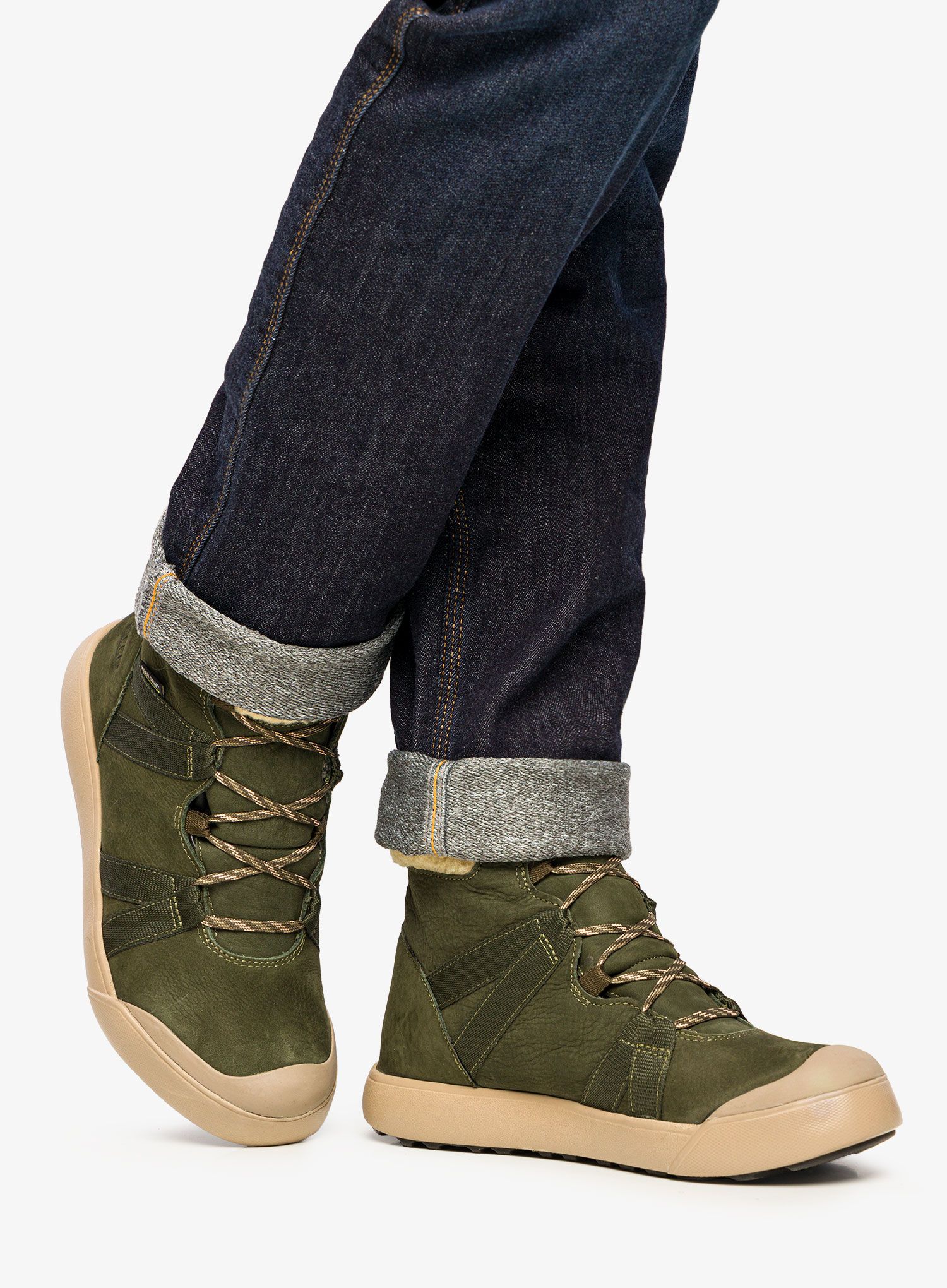 Ženske zimske cipele Keen Elle Winter Boot WP - forest night/pink sand