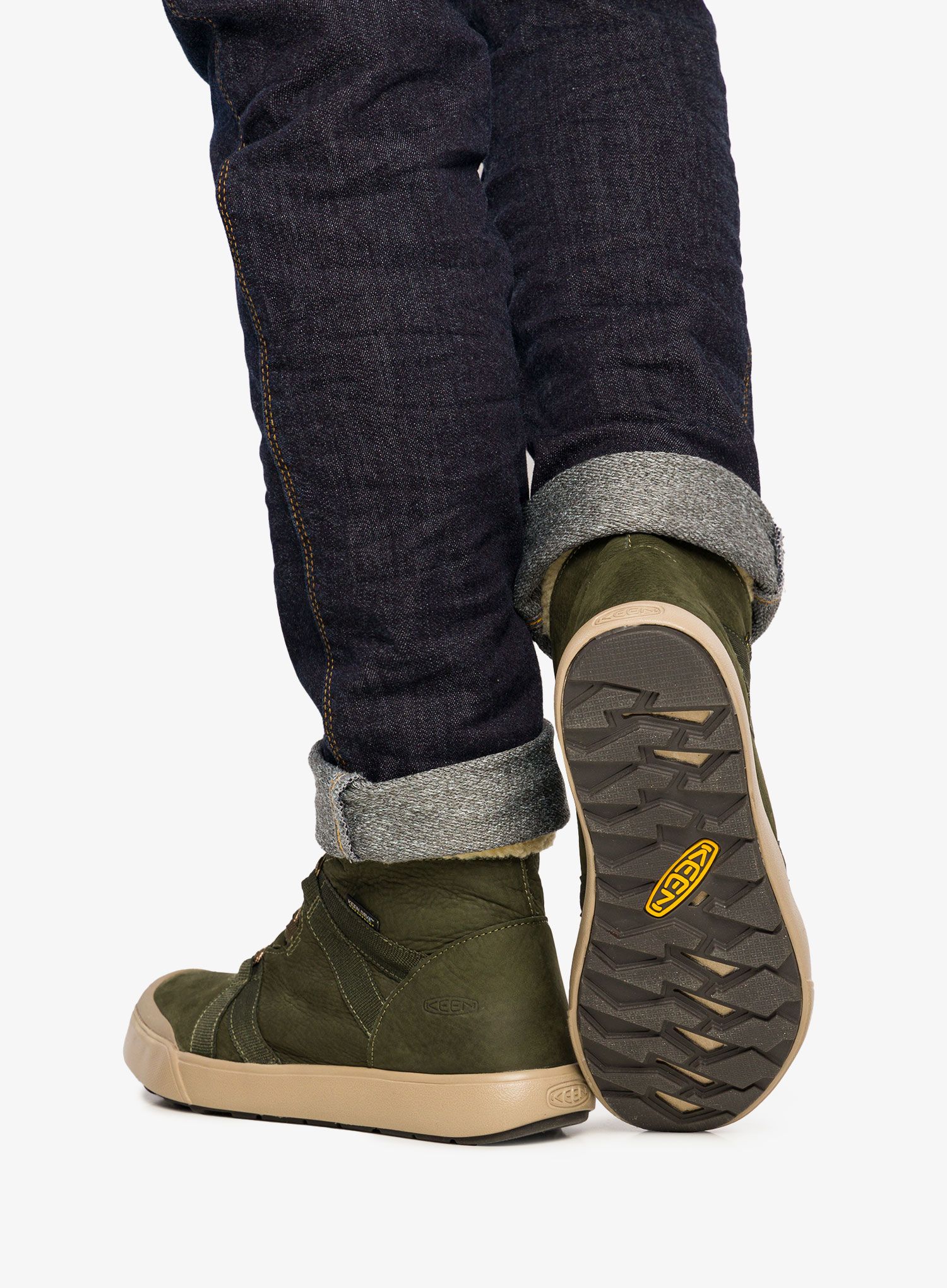 Ženske zimske cipele Keen Elle Winter Boot WP - forest night/pink sand