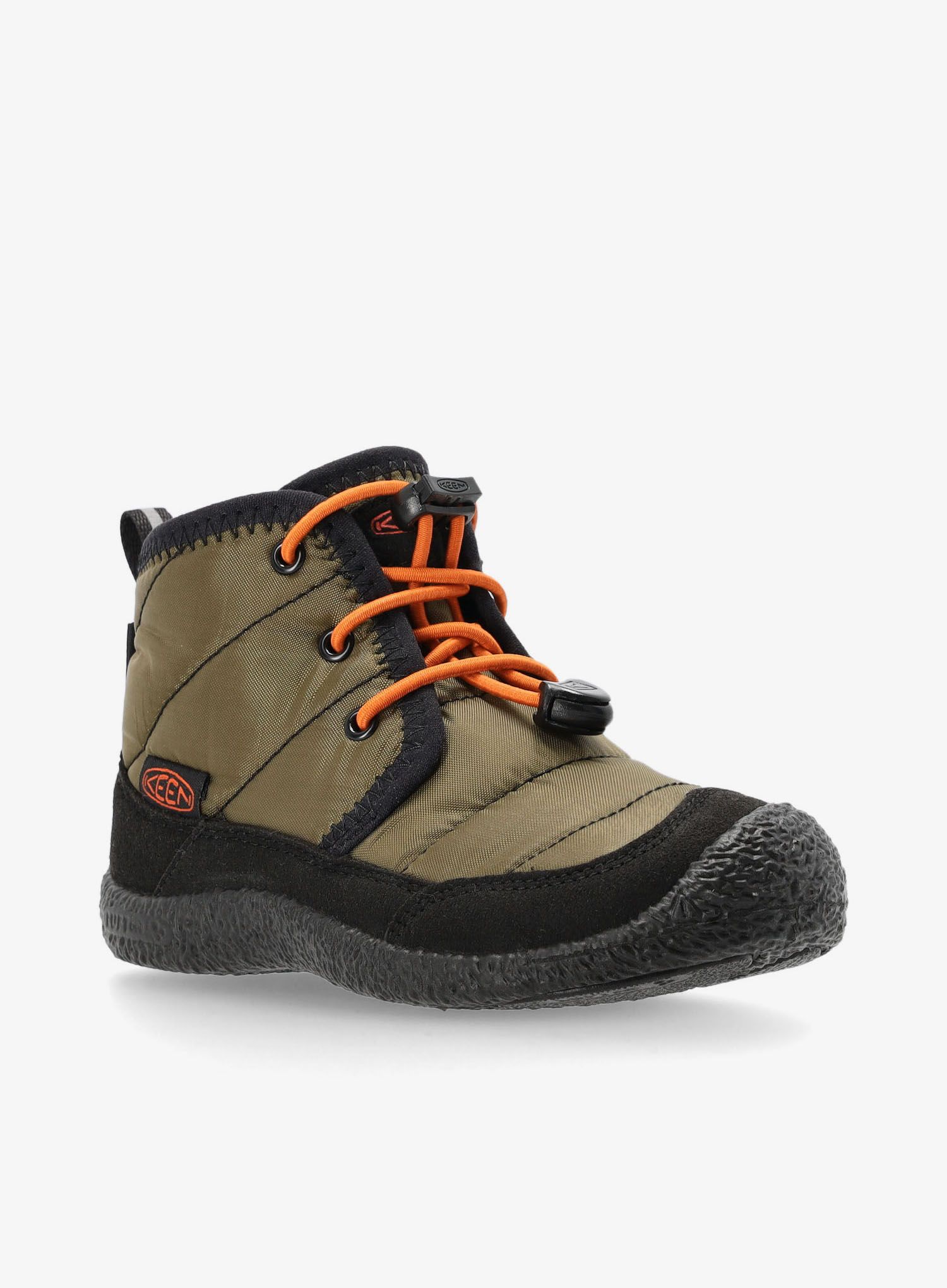 Dječje cipele Keen Howser II Chukka WP - dark olive/gold flame
