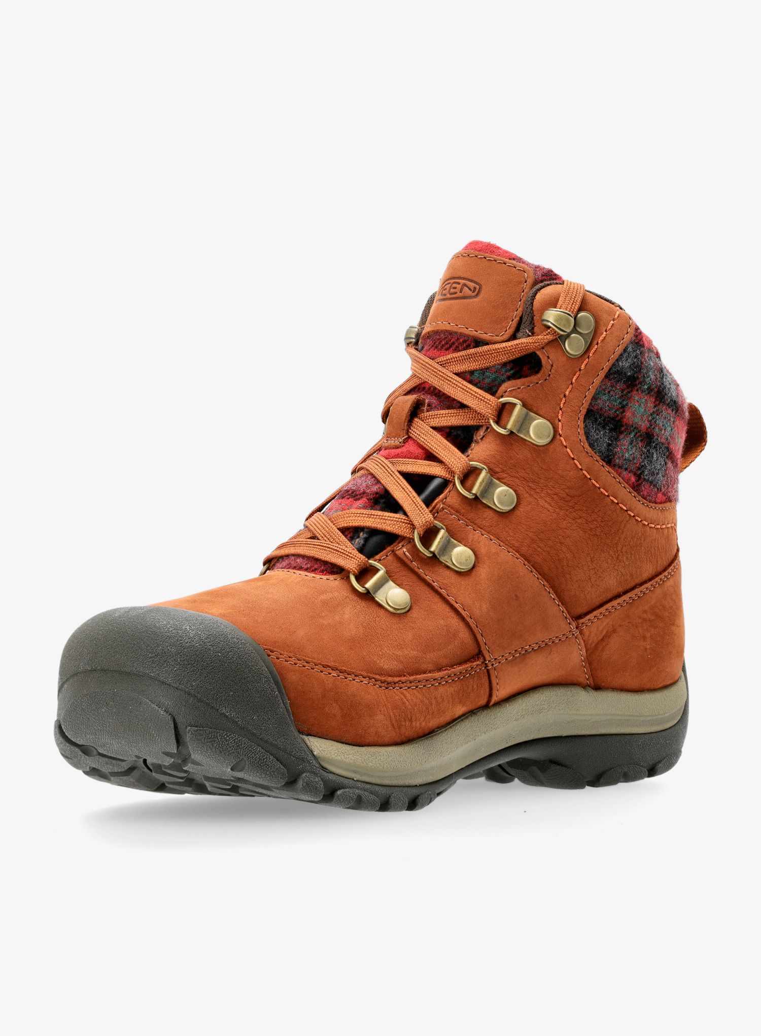 Ženske planinarske cipele Keen Kaci III Winter Mid WP - tortoise shell/red plaid