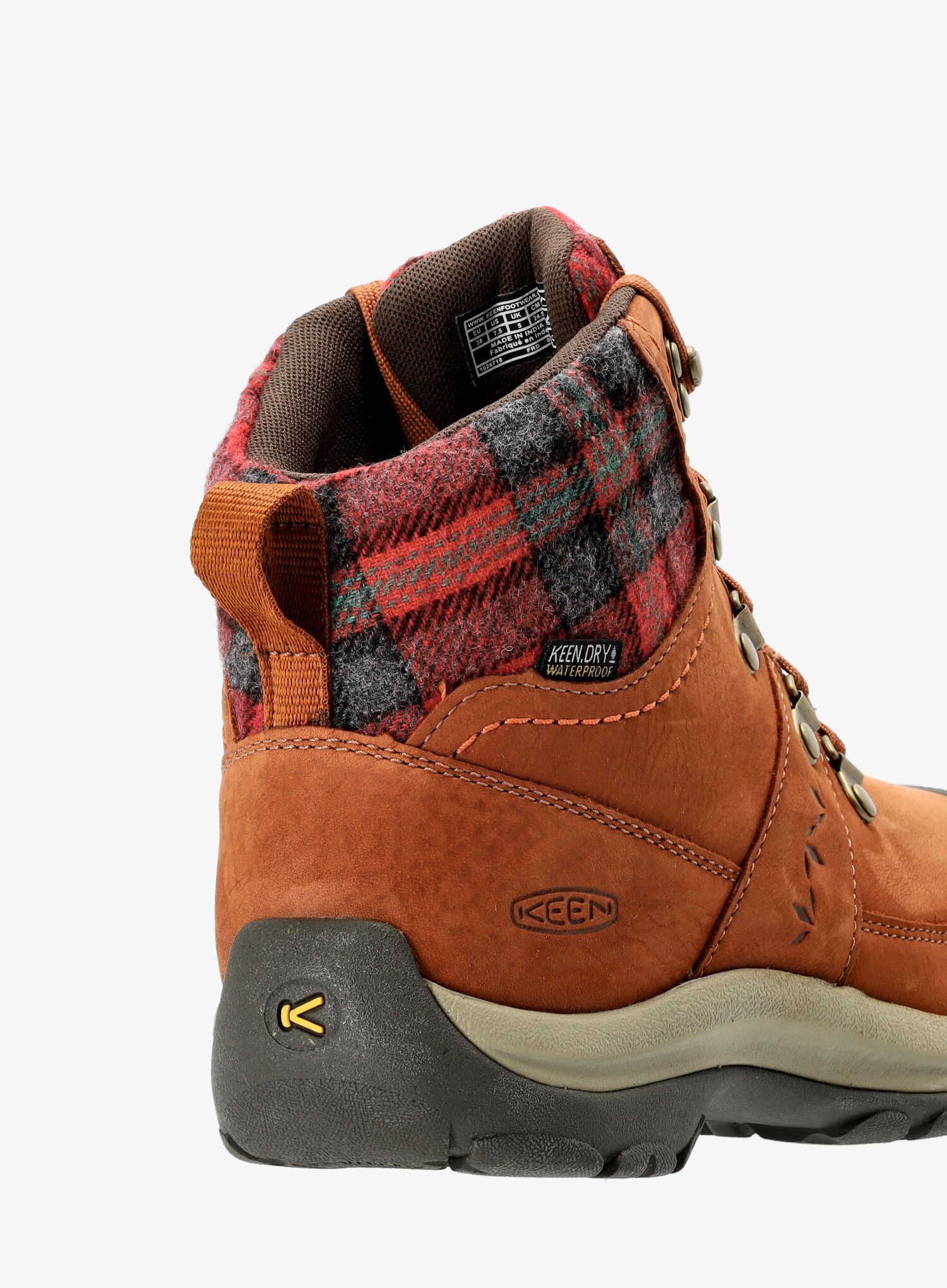 Ženske planinarske cipele Keen Kaci III Winter Mid WP - tortoise shell/red plaid