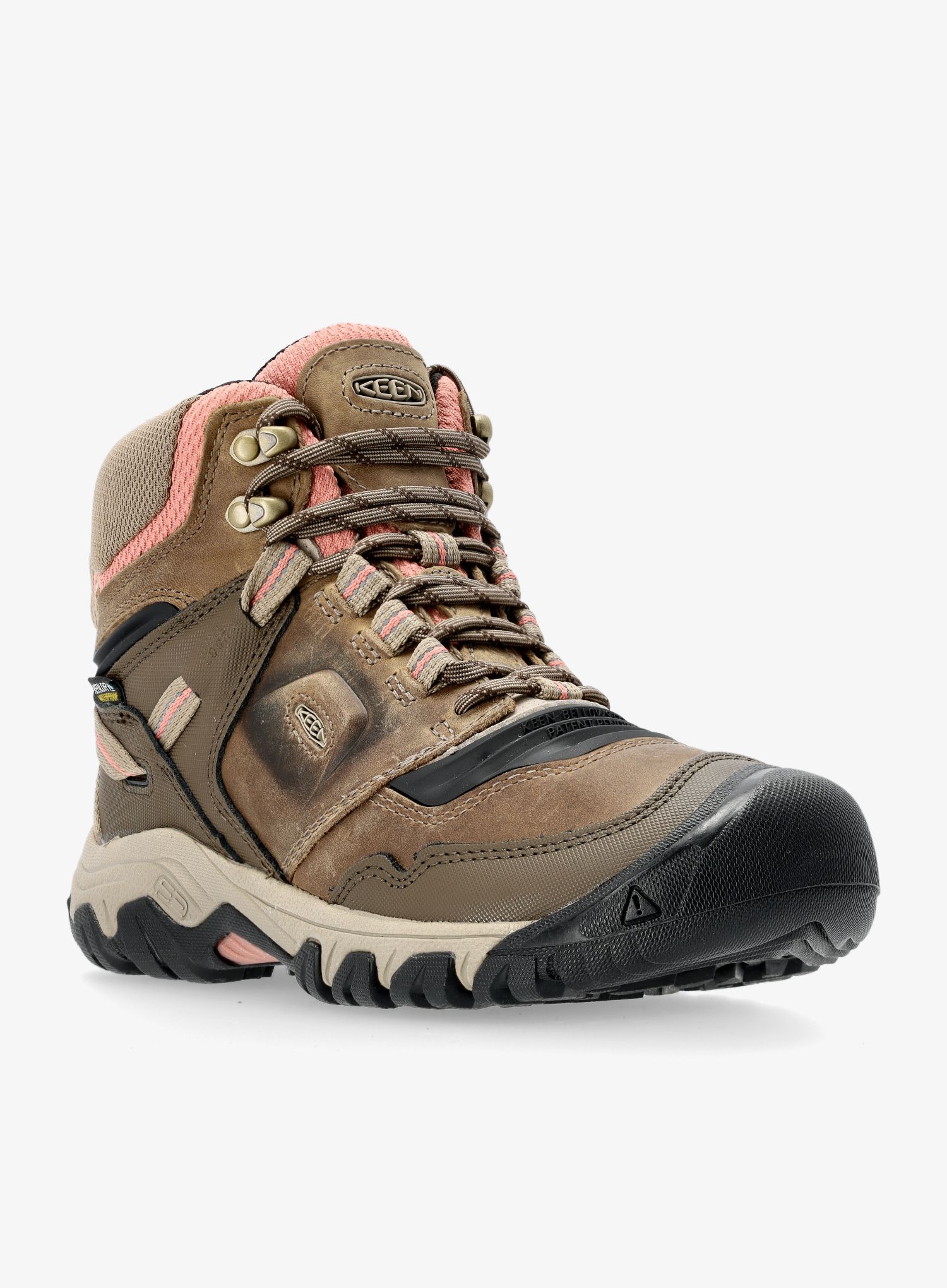 Ženske planinarske cipele Keen Ridge Flex Mid WP - timberwolf/brick dust