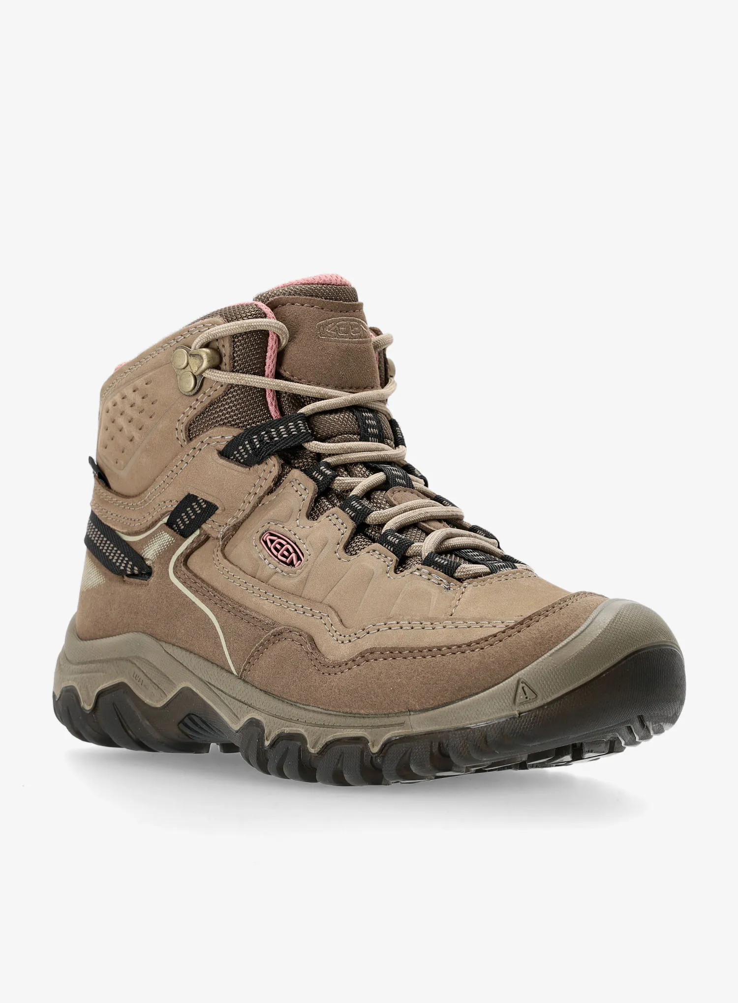 Ženske planinarske cipele Keen Targhee IV Mid WP - brindle/nostalgia rose