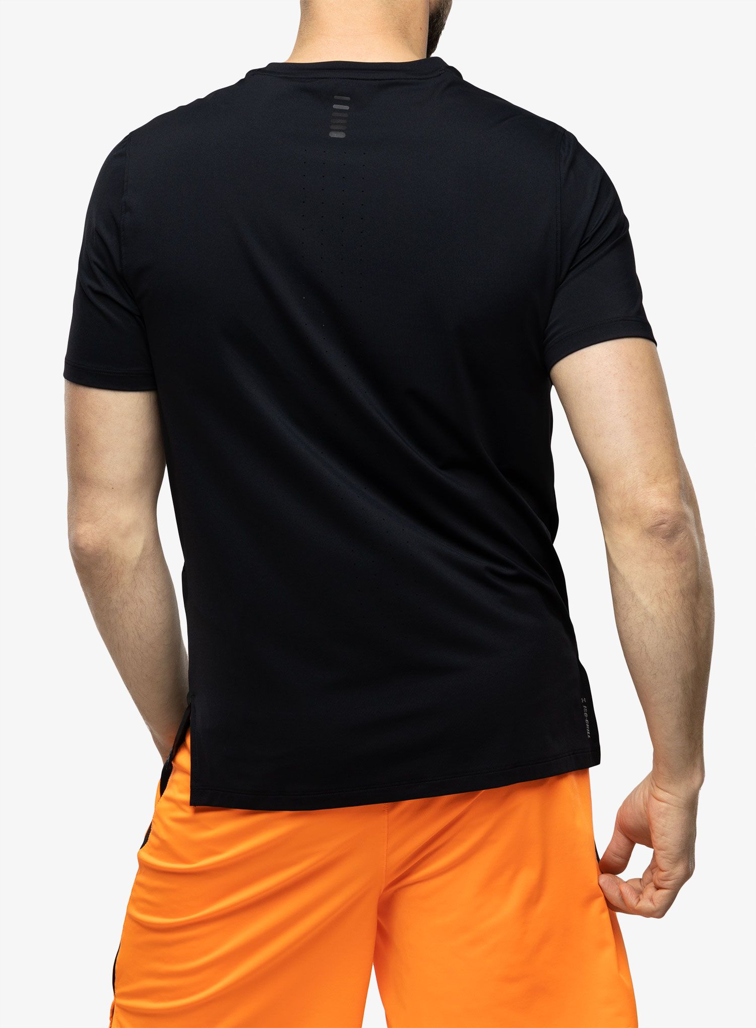 Majica za trčanje Under Armour Iso-Chill Laser Heat SS - black/black/reflective
