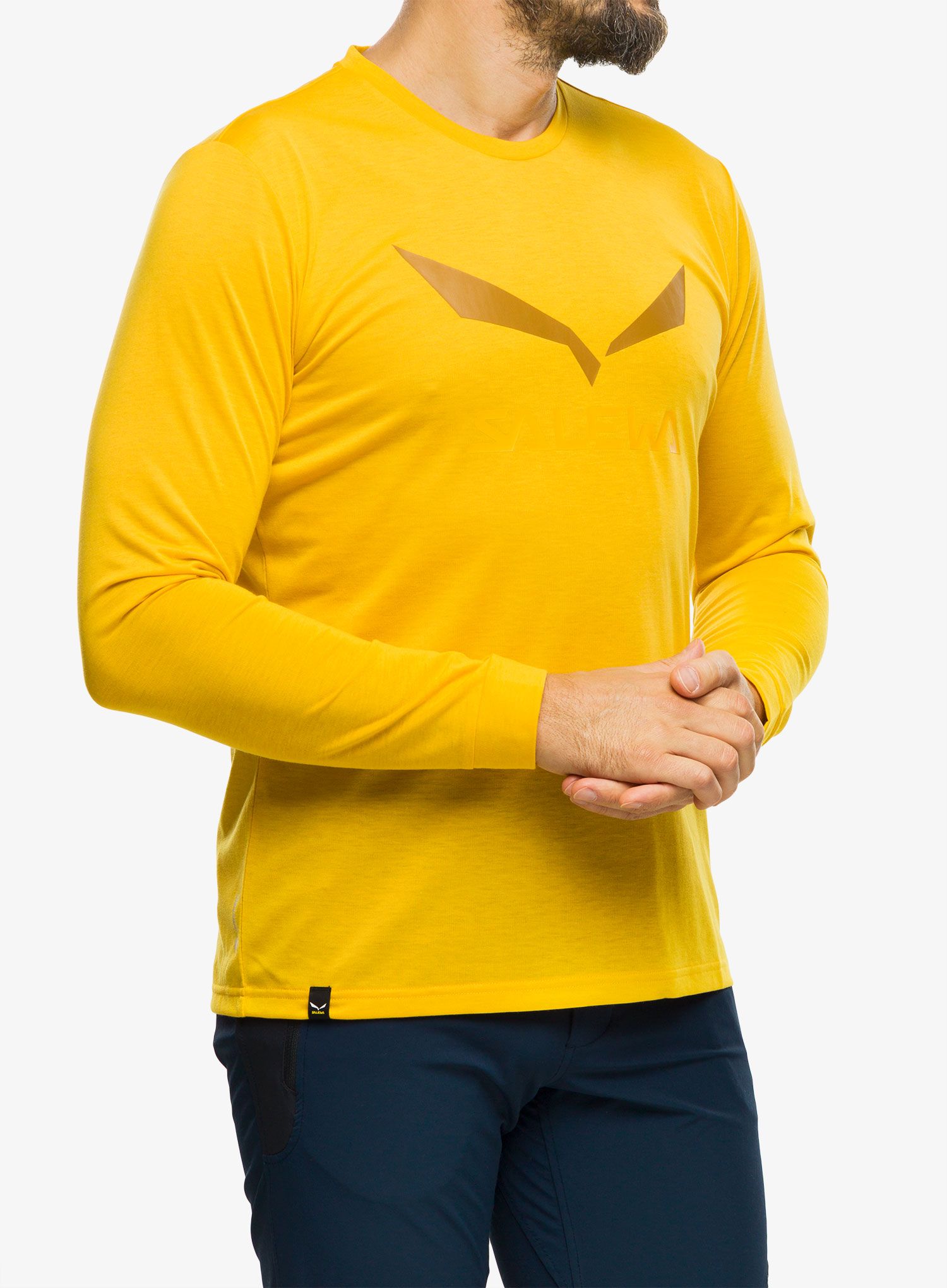 Majica dugih rukava Salewa Solidlogo Dry L/S Tee - gold