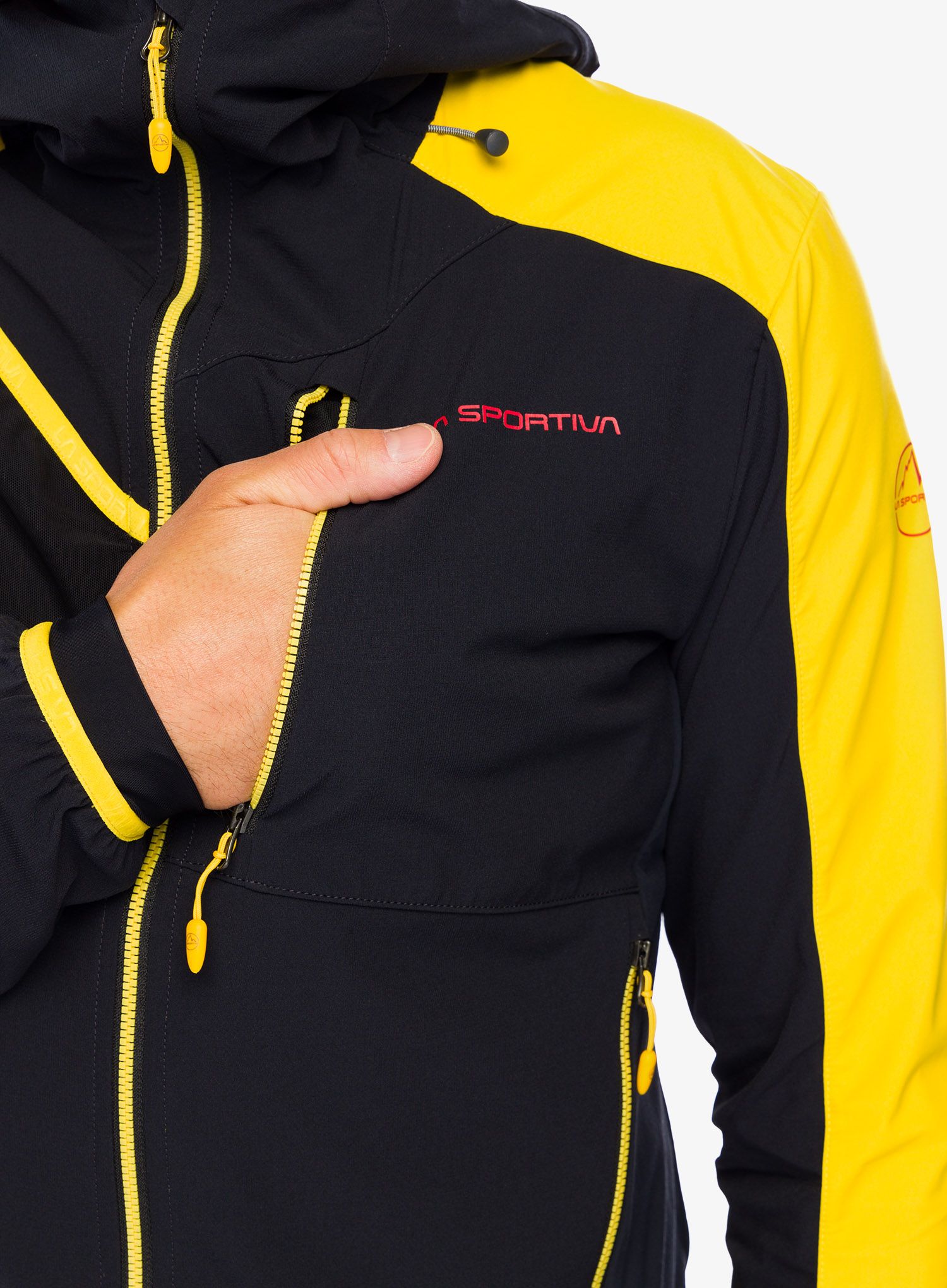 Softshell jakna La Sportiva Aequilibrium Softshell Jacket  - black/yellow