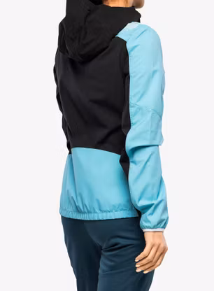 Ženski softshell La Sportiva Aequilibrium Softshell Jacket - black/malibu blue